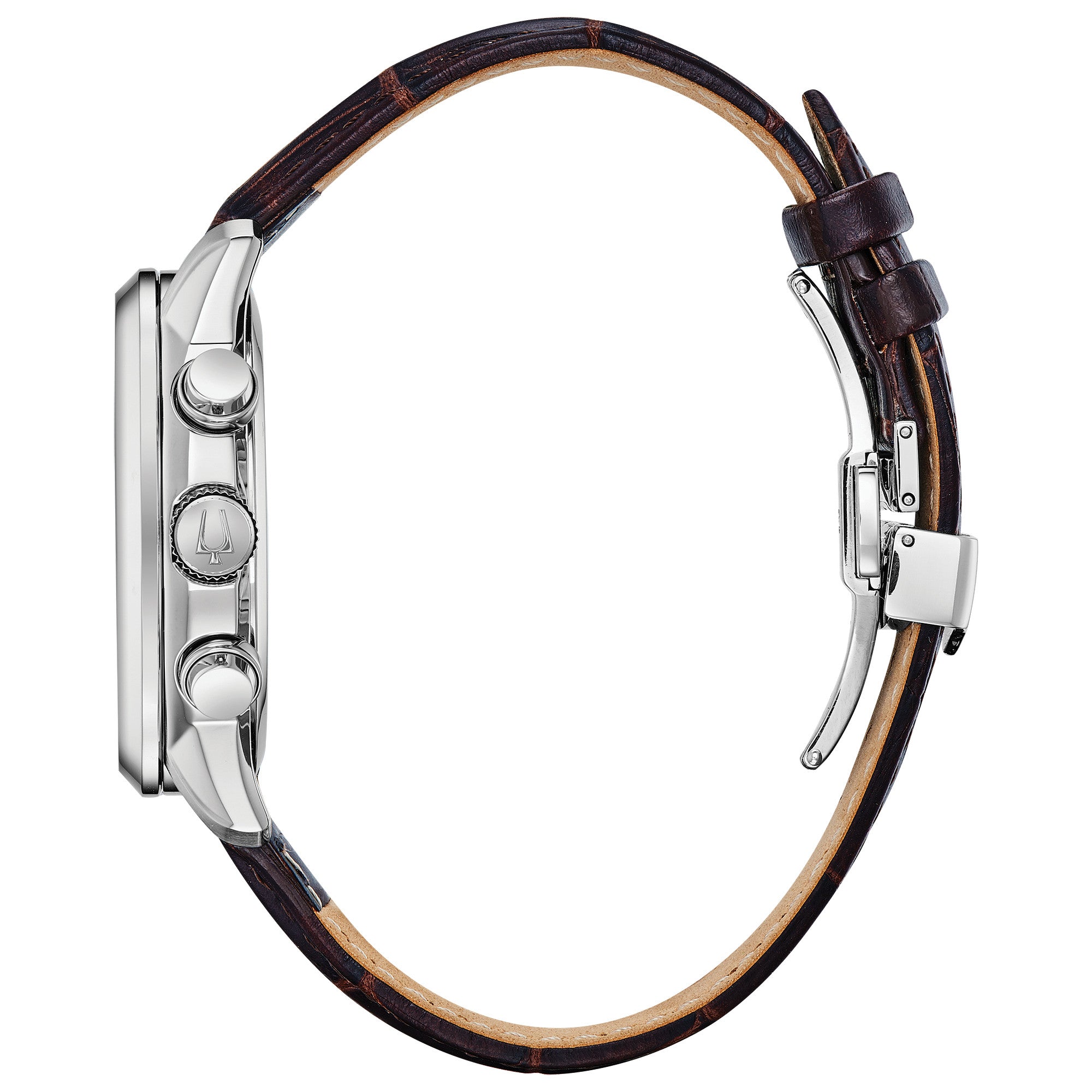 Montre Bulova Sutton 96B311, cadran noir, vue de profil