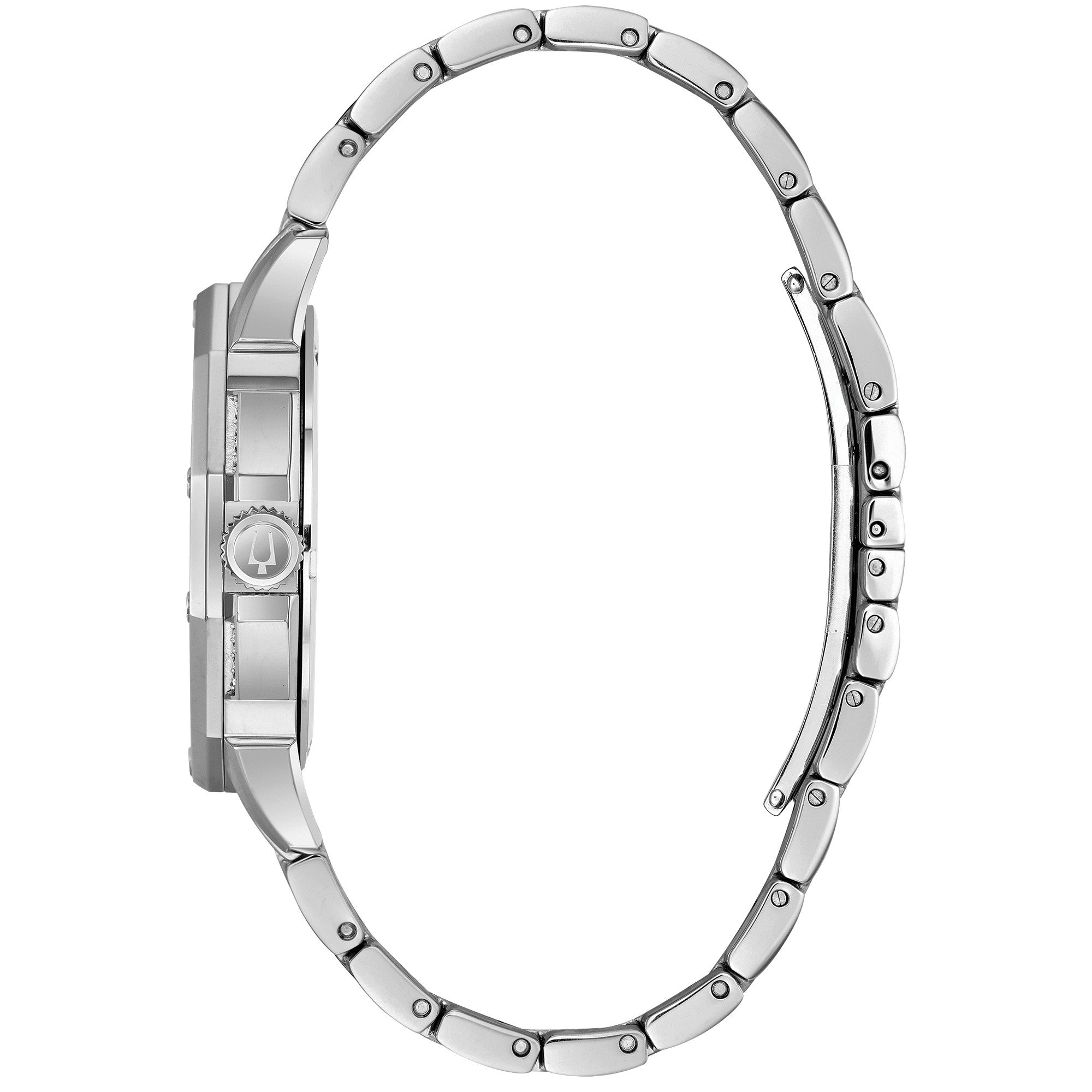 Montre Bulova Octava 96C134, cadran argent, vue de profil