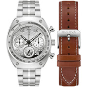 Montre Bulova Shelby Daytona 96K118, cadran argent, vue de face