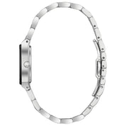 Bulova Quadra 96P202 watch, black dial, side profile