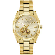 Montre Bulova Surveyor 97A182, cadran or, vue de face