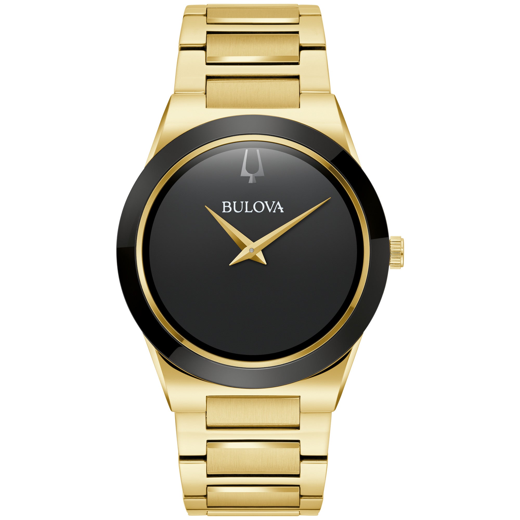 Bulova Millennia 97A183 watch, black dial, front view