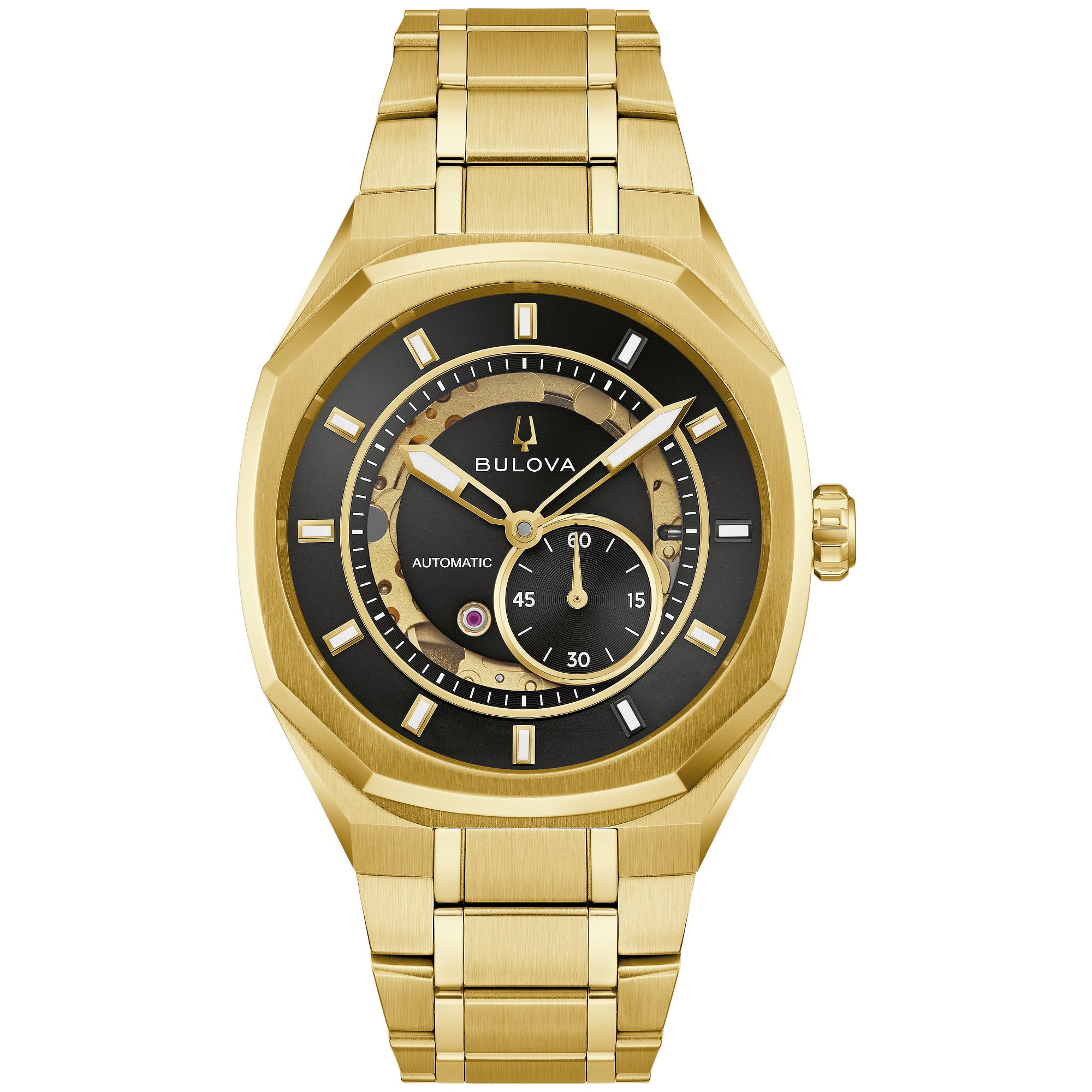 Montre Bulova Marc Anthony Surveyor 97A204, cadran noir, vue de face