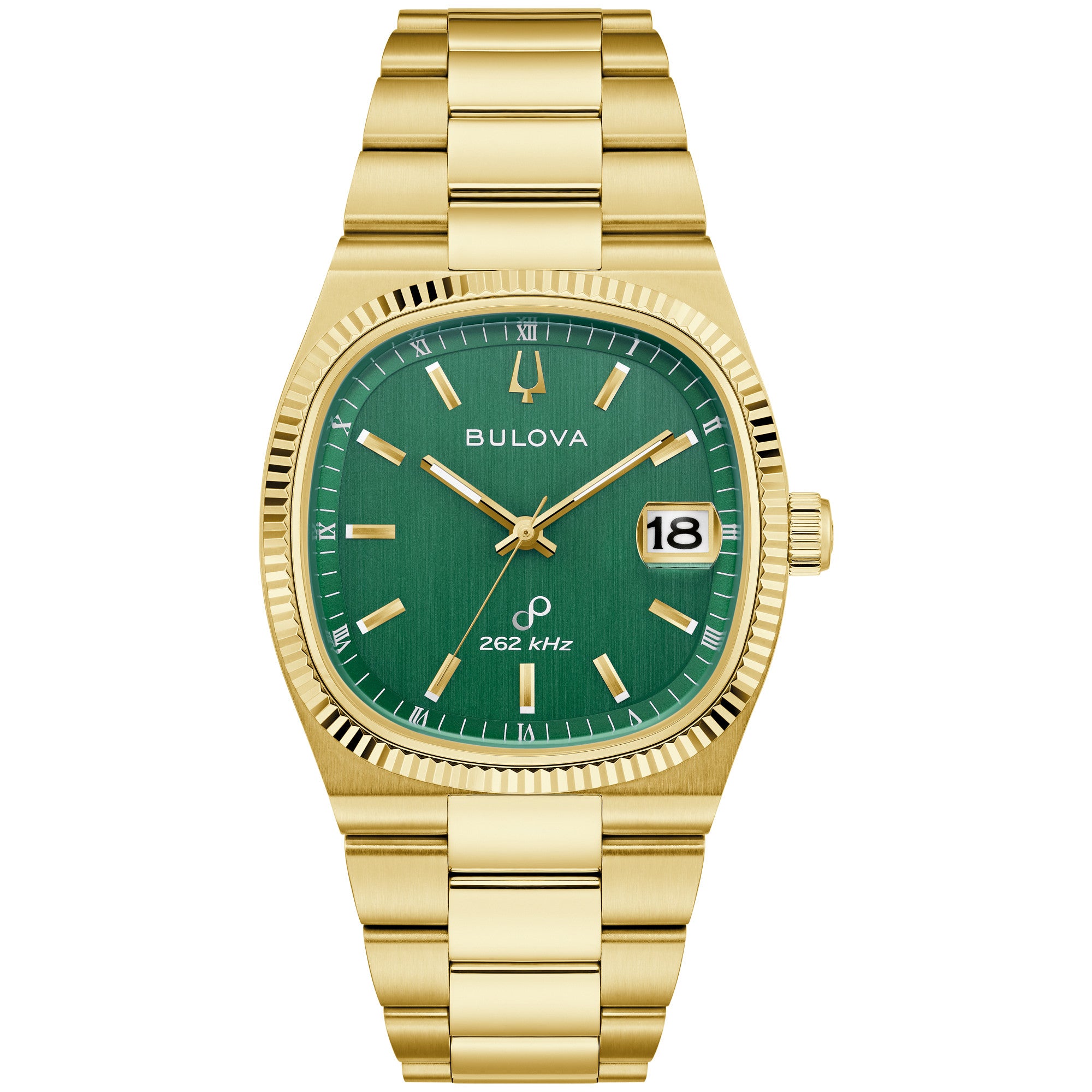 Montre Bulova Super Seville 97B237, cadran vert, vue de face