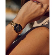 Bulova Millennia 97L175 watch, black dial, lifestyle