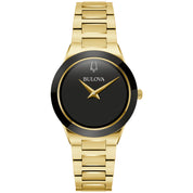 Bulova Millennia 97L175 watch, black dial, front view