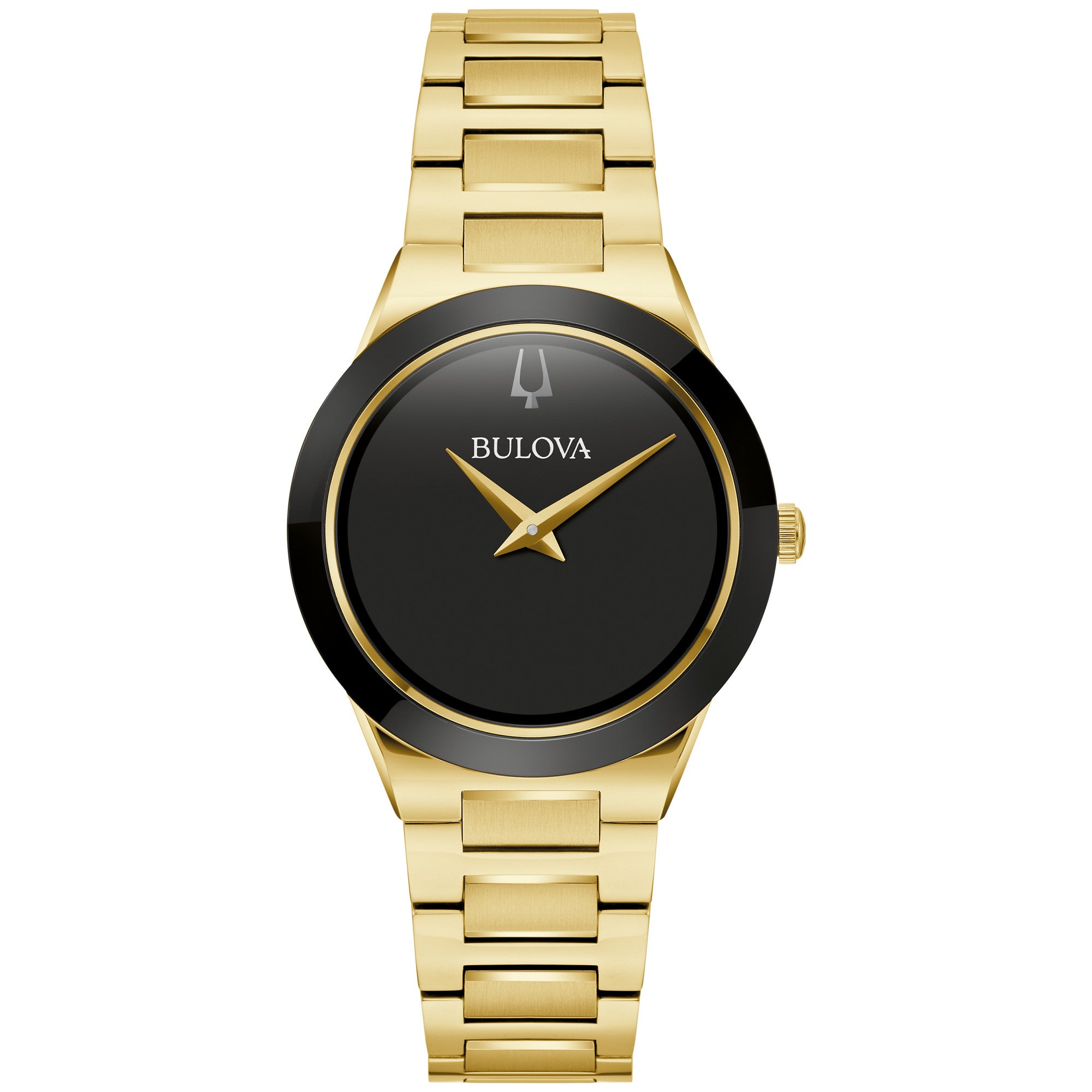 Bulova Millennia 97L175 watch, black dial, front view