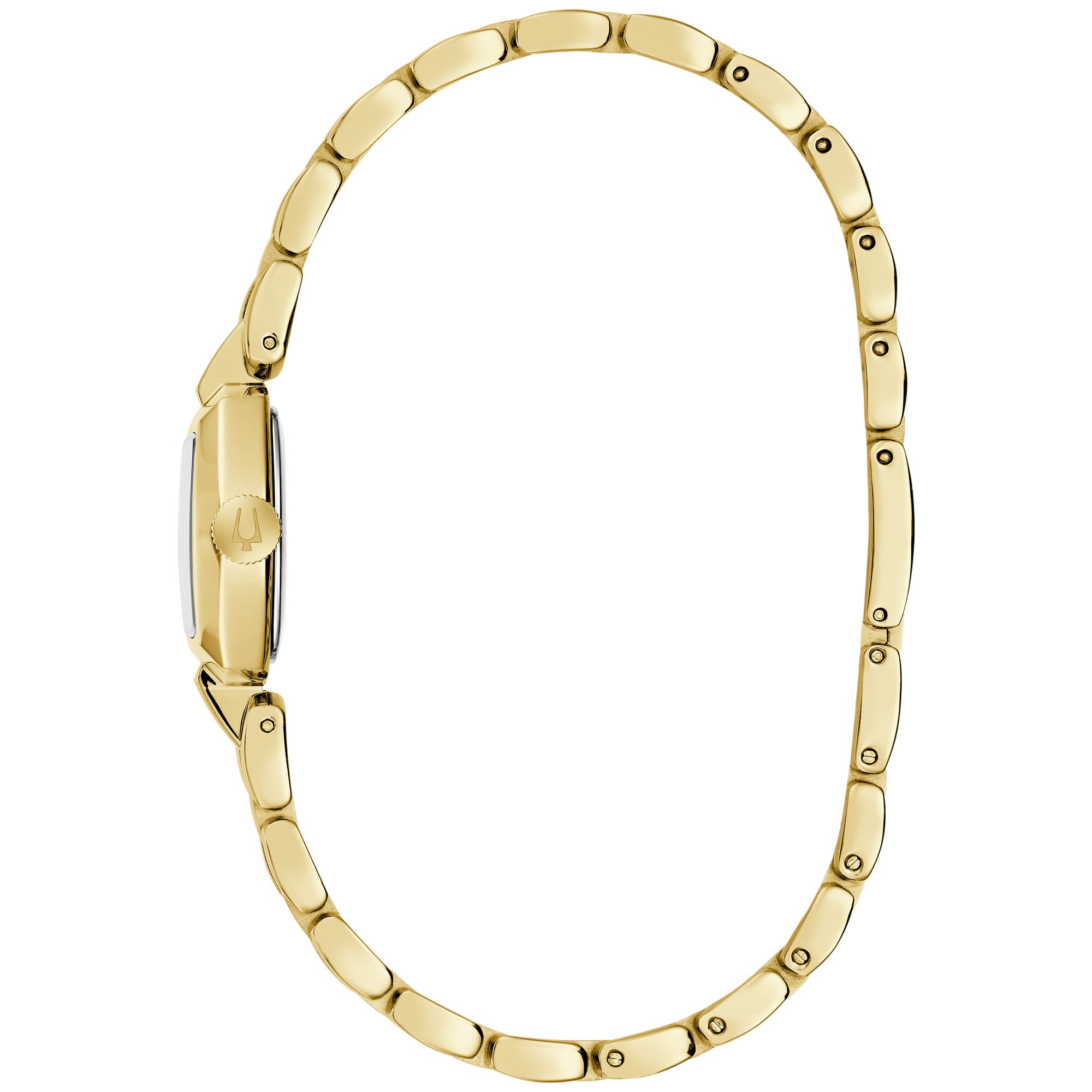Montre Bulova Goddess of Time Jackie 97L201, cadran or, vue de profil