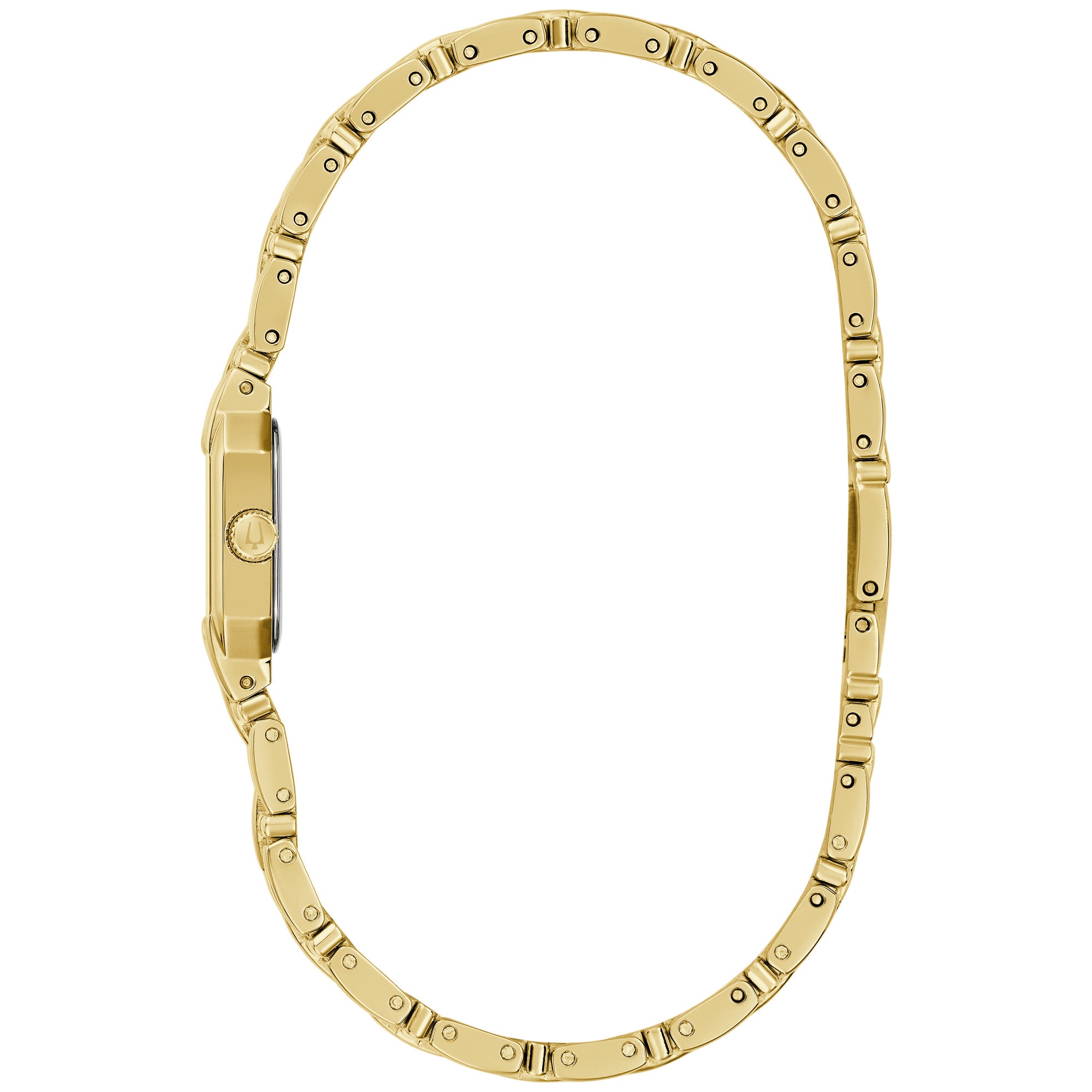 Montre Bulova Goddess of Time Sophia 97P184, cadran or, vue de profil