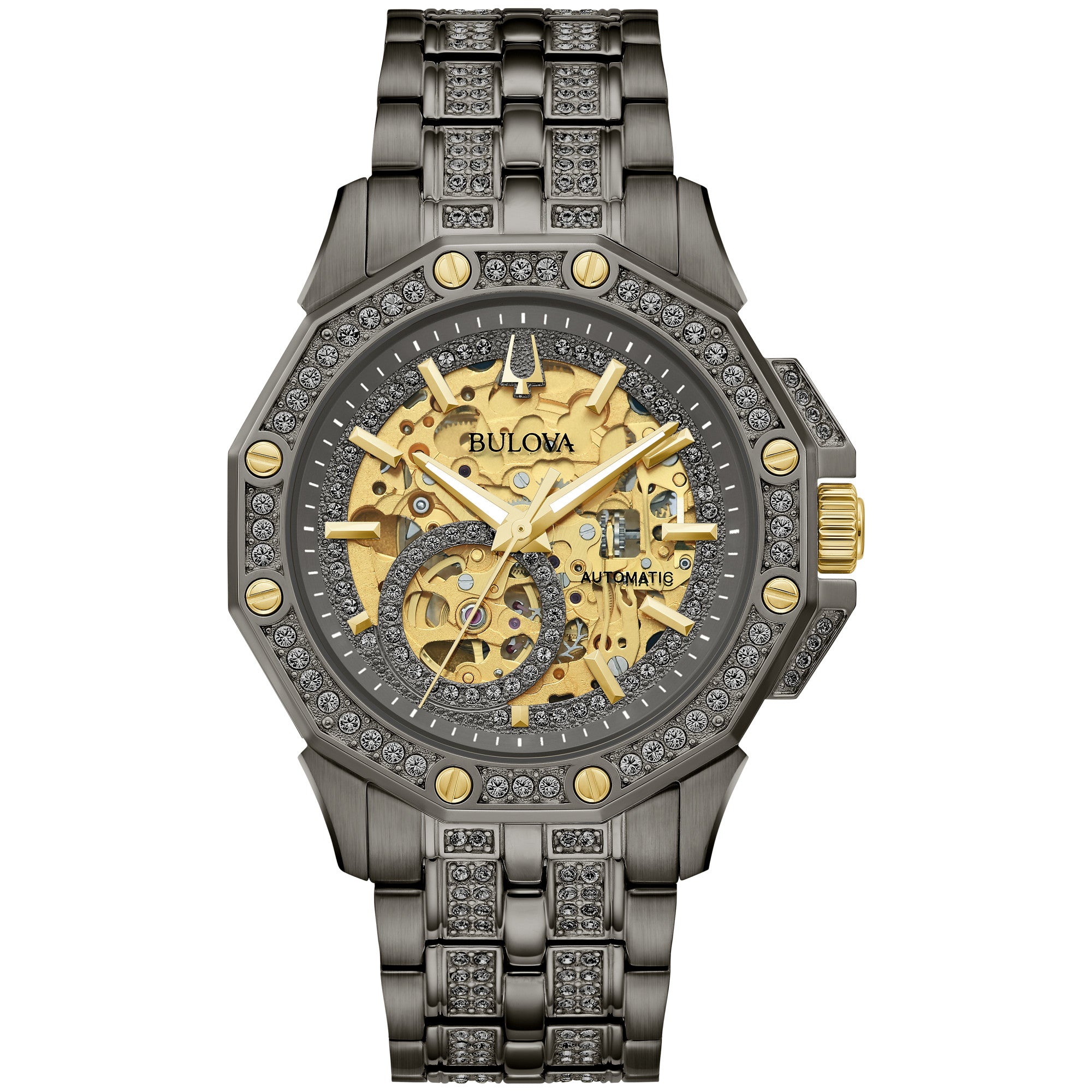 Montre Bulova Octava 98A293, cadran gris, vue de face