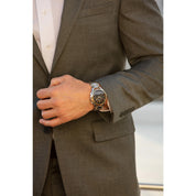 Bulova Curv 98A301 watch, black dial, lifestyle