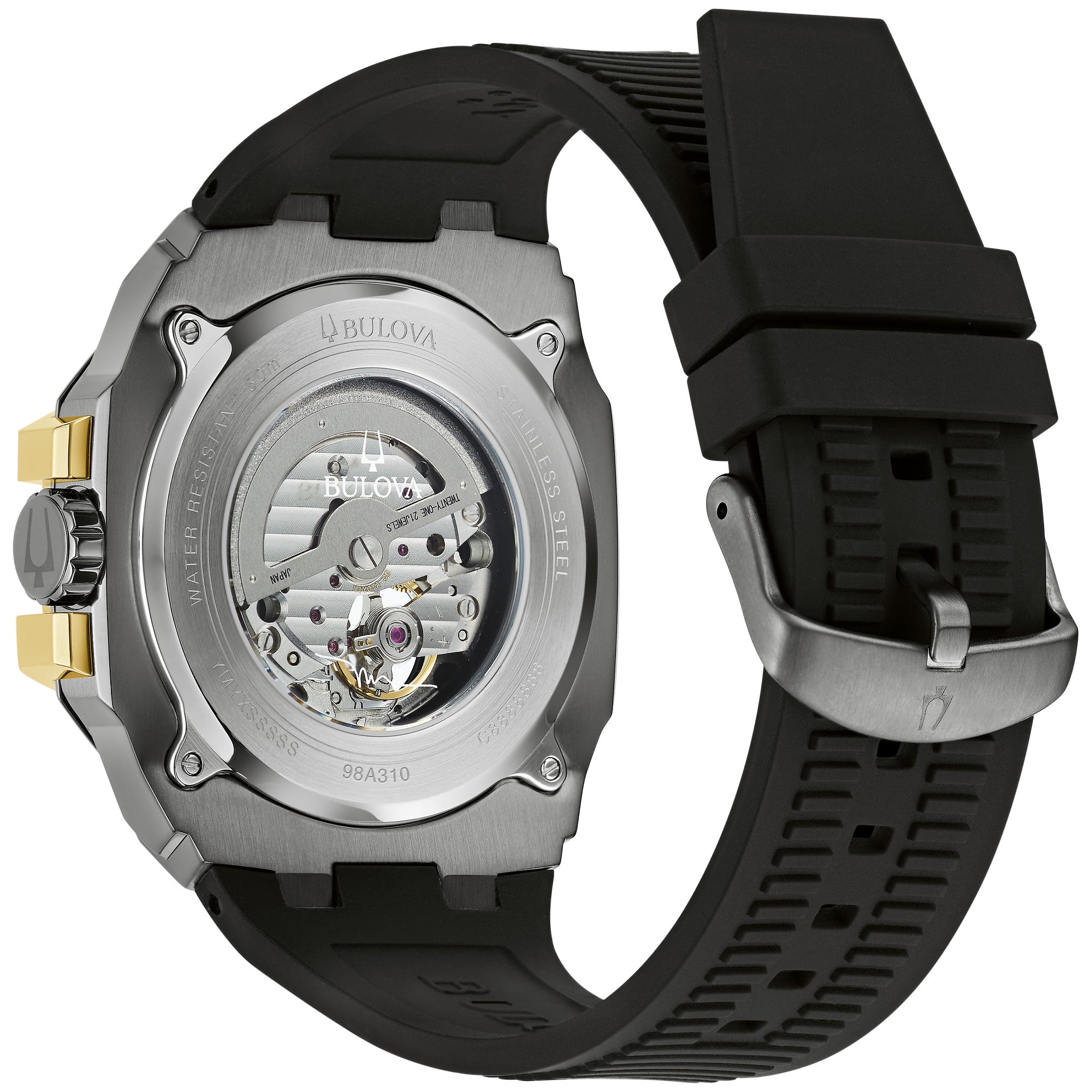 Bulova Marc Anthony Maquina 98A310 watch, back view