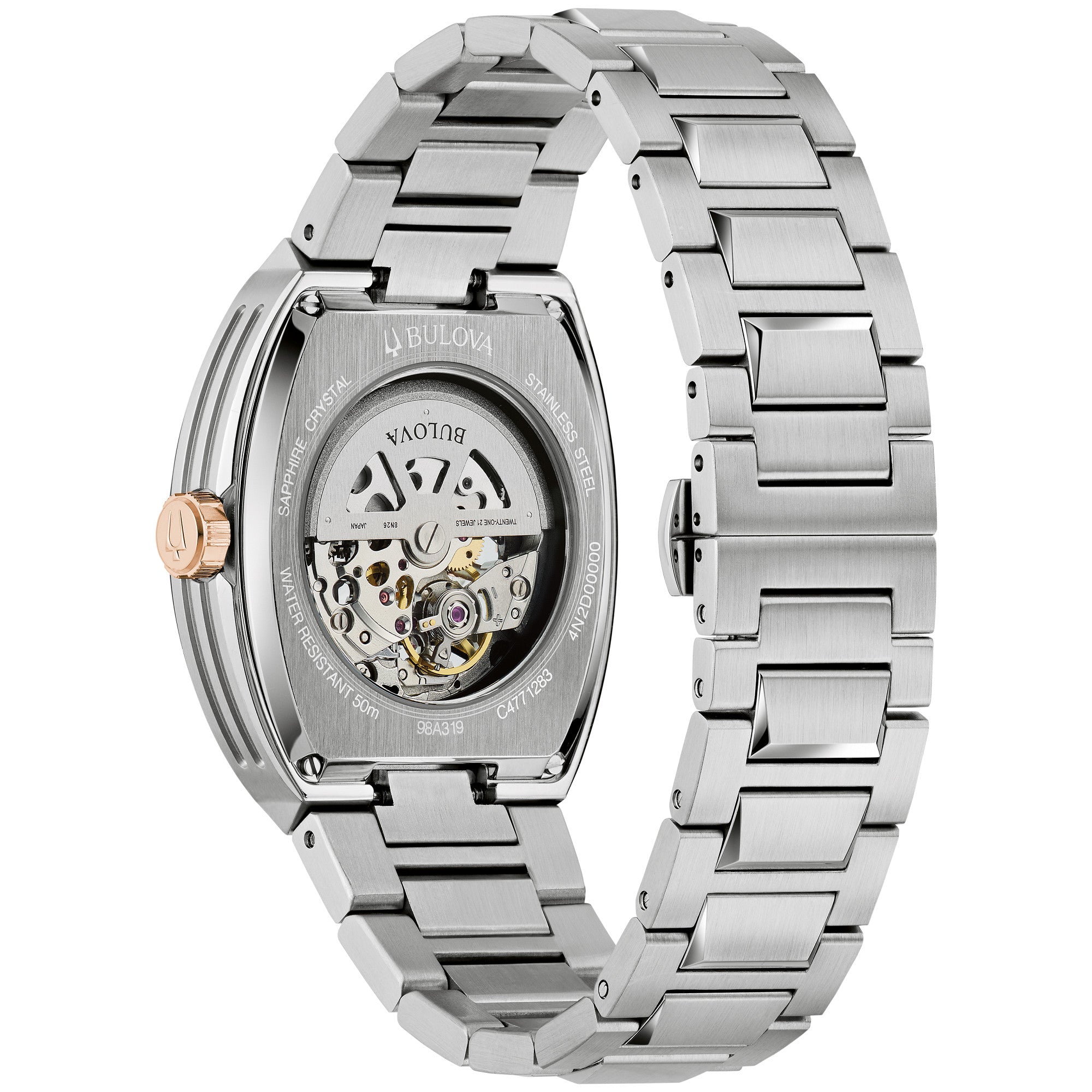 Bulova Maquina 98A319 watch, back view