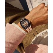 Bulova Maquina 98A319 watch, blue dial, lifestyle