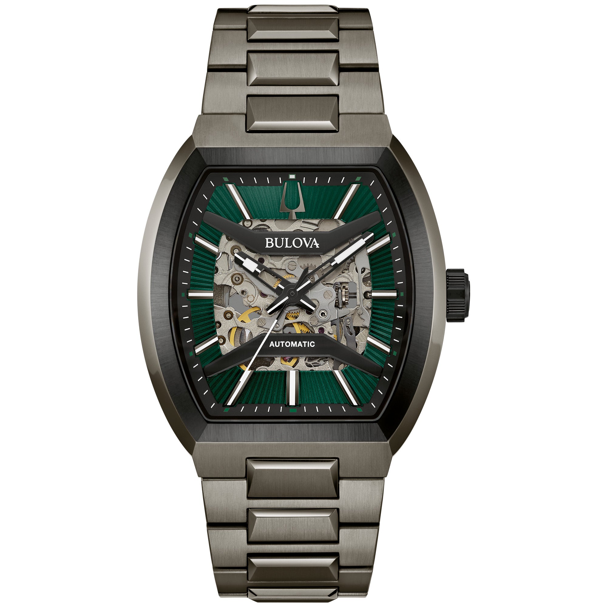Montre Bulova Maquina 98A321, cadran vert, vue de face