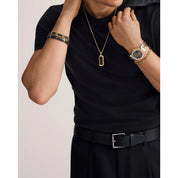 Bulova Prestige 98A339 watch, black dial, lifestyle