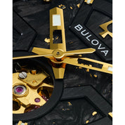 Montre Bulova Maquina 98A340, cadran noir, mise en situation