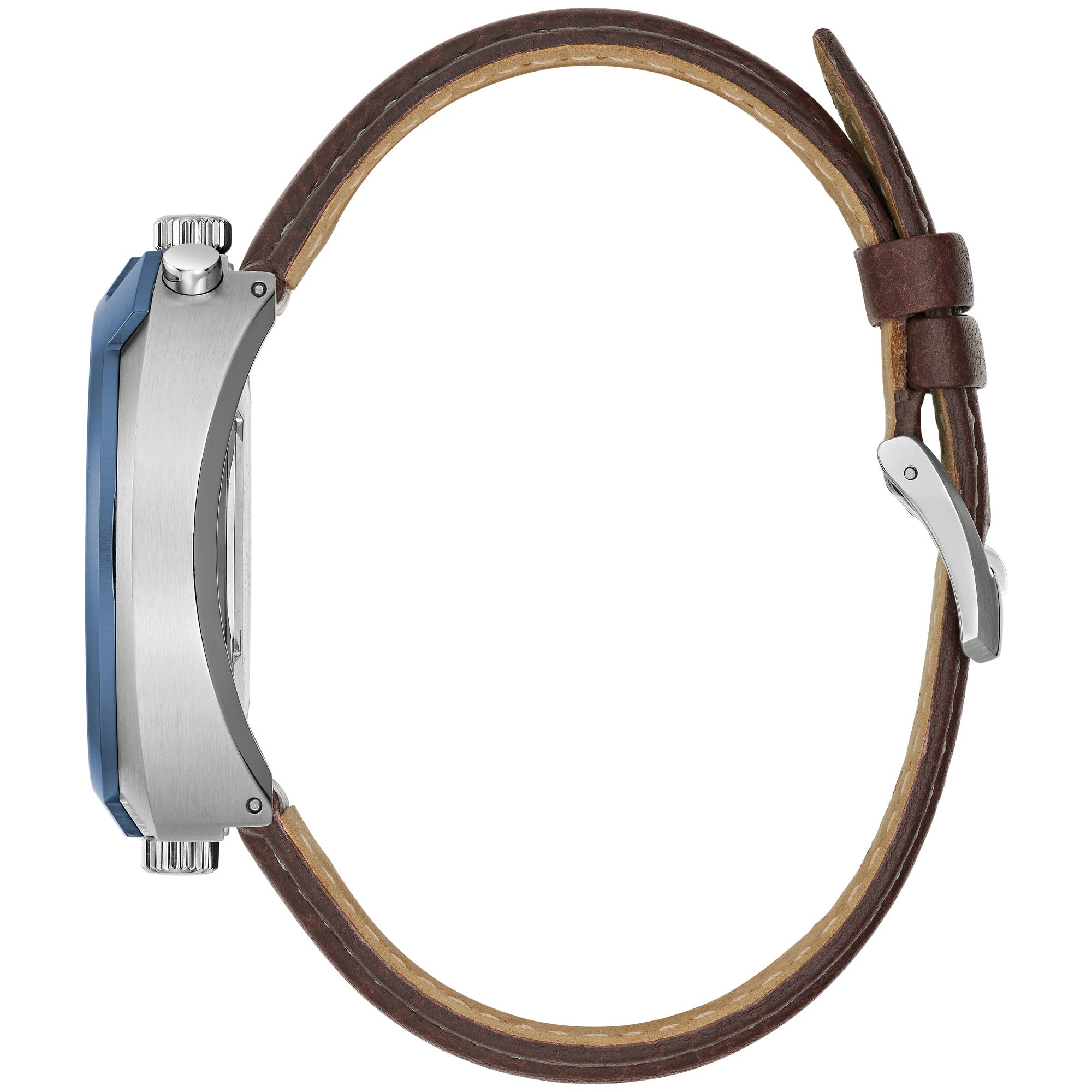 Montre Bulova Parking Meter 98B390, cadran argent, vue de profil