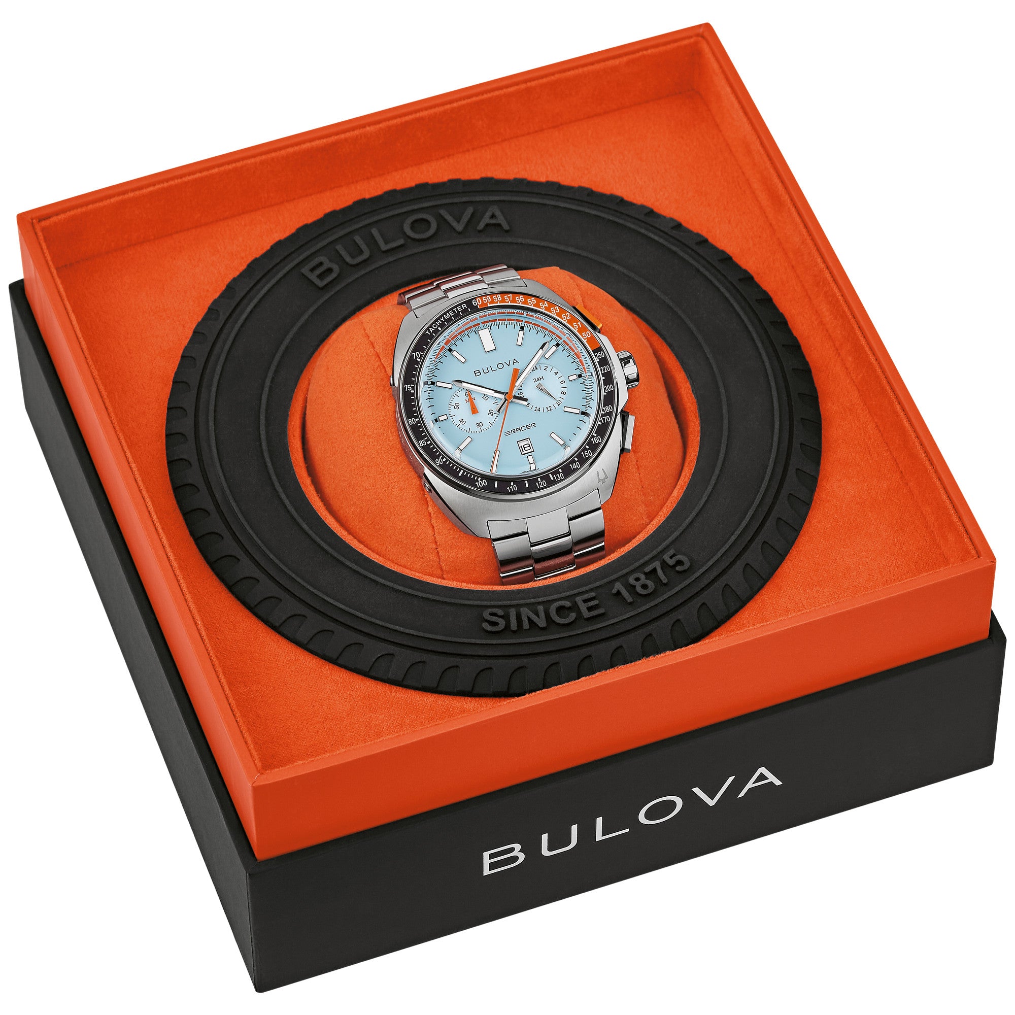 Bulova Racer 98B432 watch, in its box