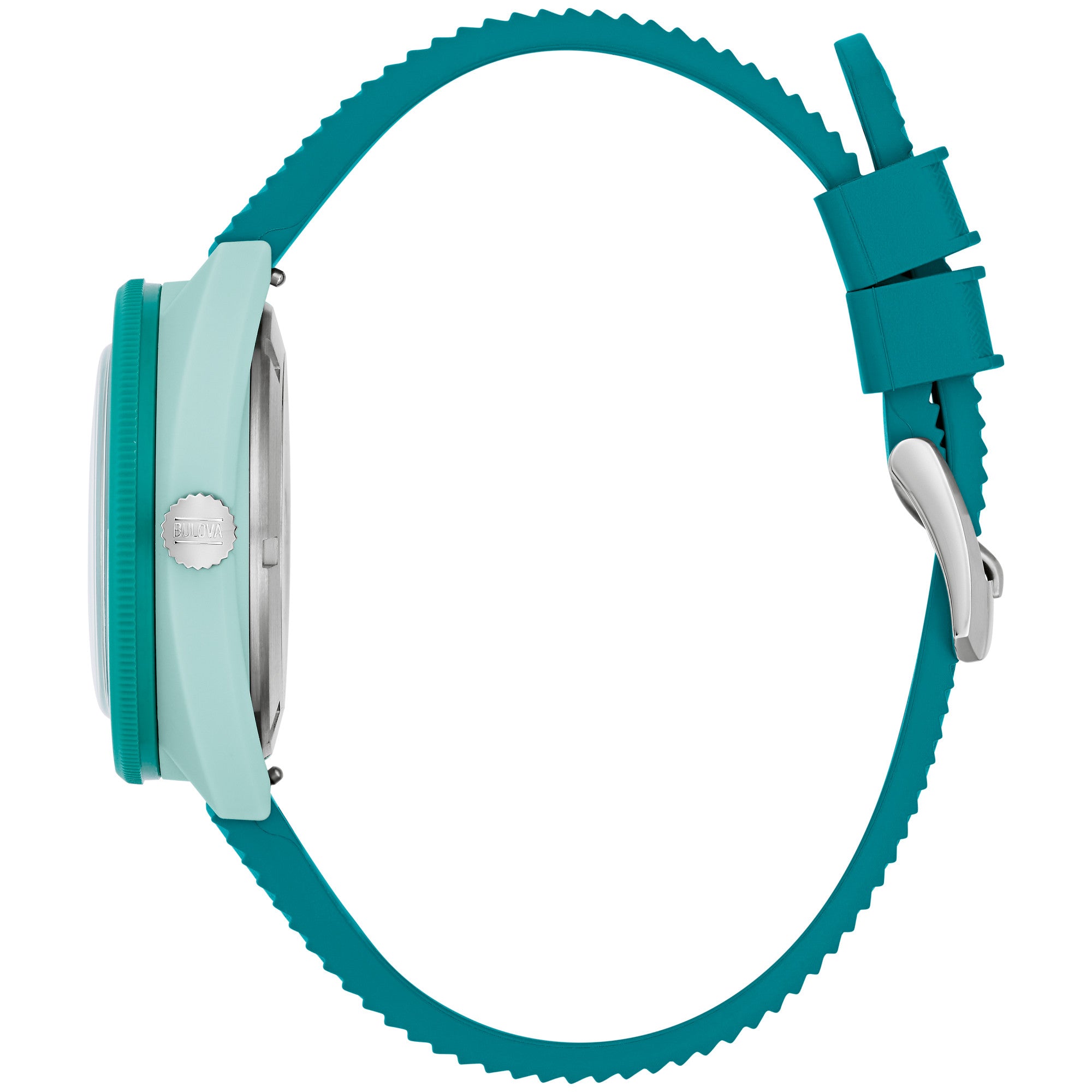 Montre Bulova Snorkel 98B446, cadran marron, vue de profil