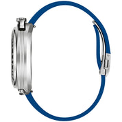 Montre Bulova Shelby 98B452, cadran bleu, vue de profil