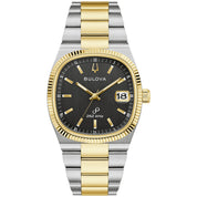 Bulova Super Seville 98B458 watch, black dial, front view