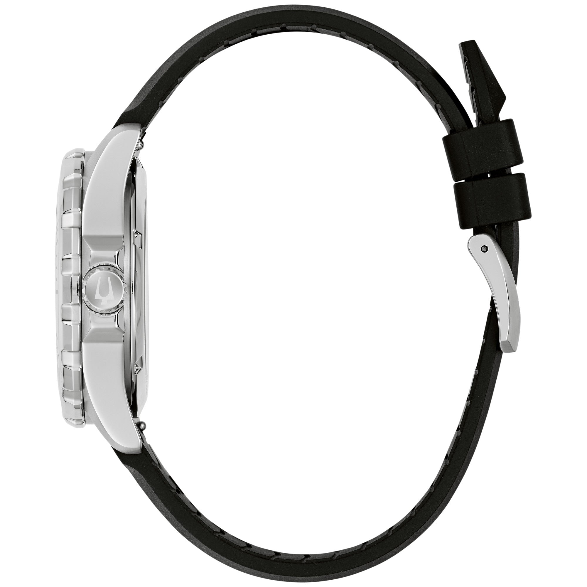Montre Bulova Marine Star Series B 98B465, cadran noir, vue de profil