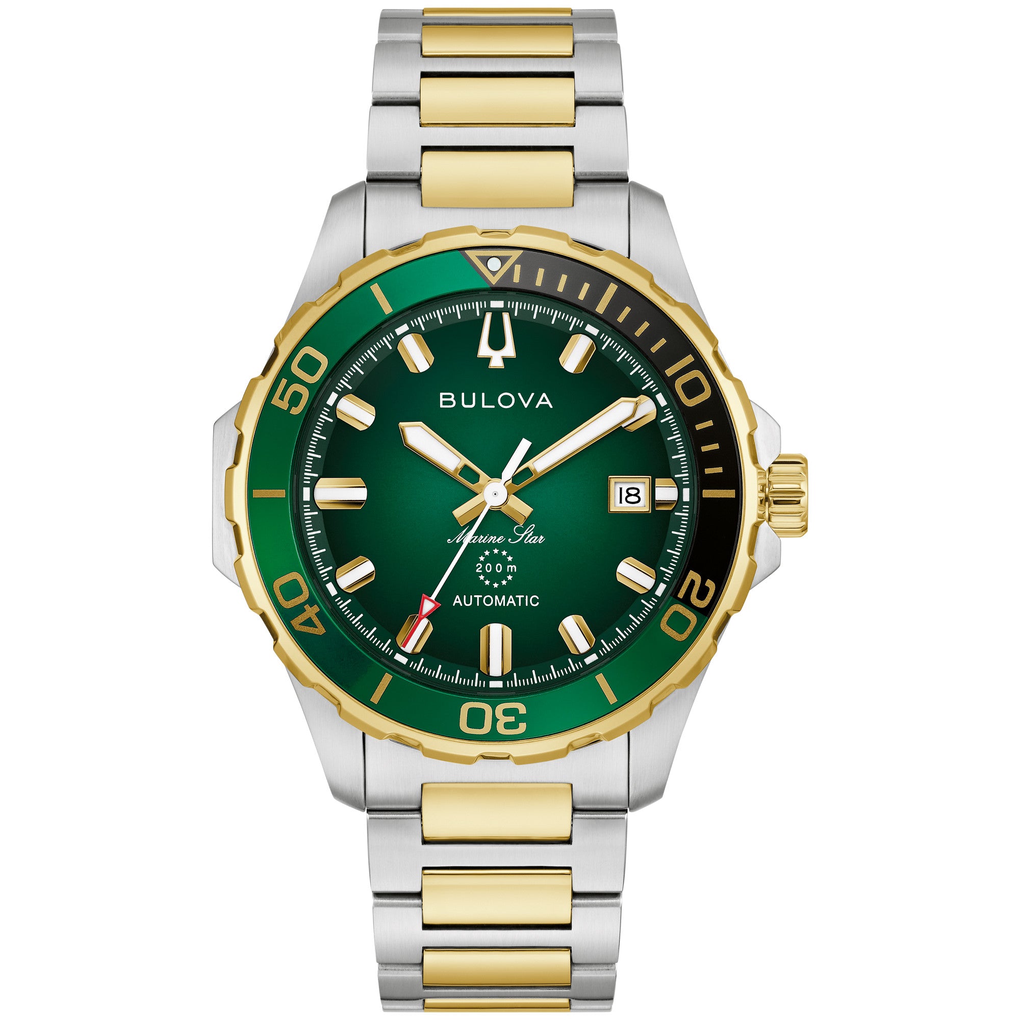 Bulova Marine Star Series B 98B467 watch, green dial, front view