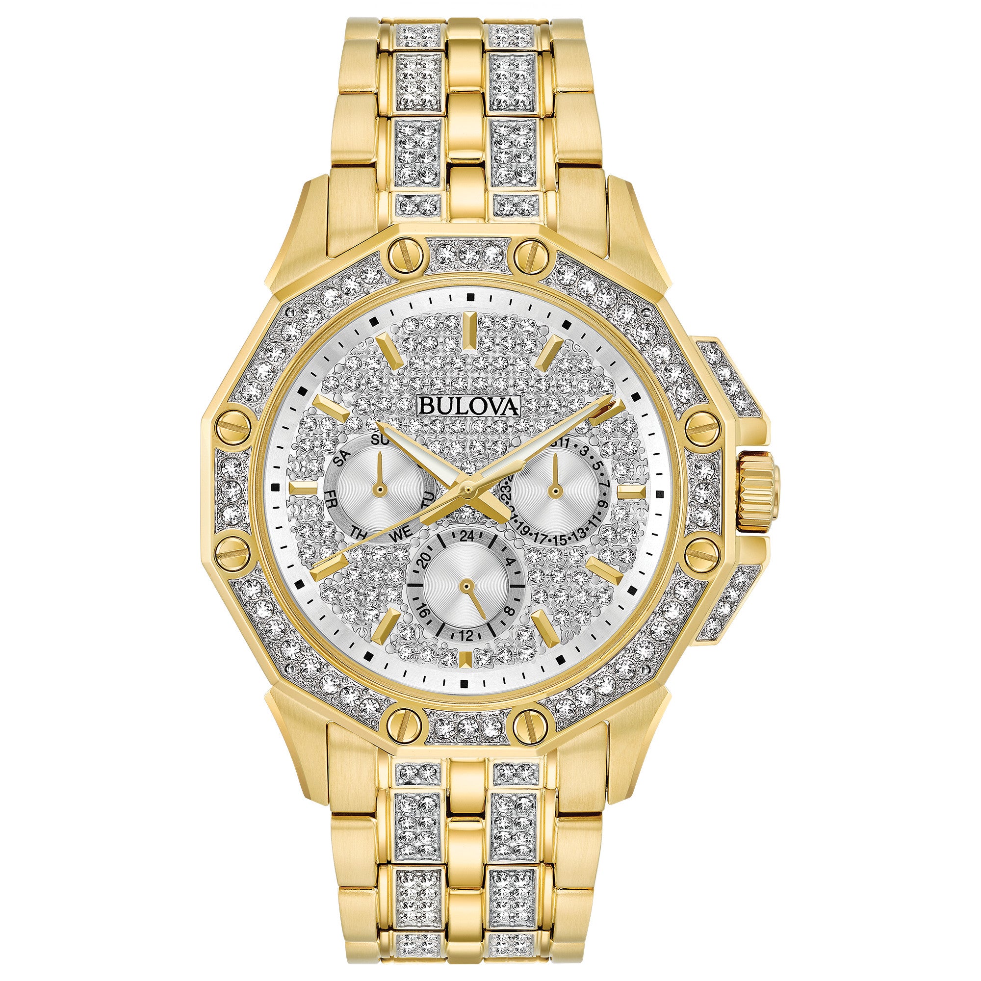 Montre Bulova Octava 98C126, cadran argent, vue de face