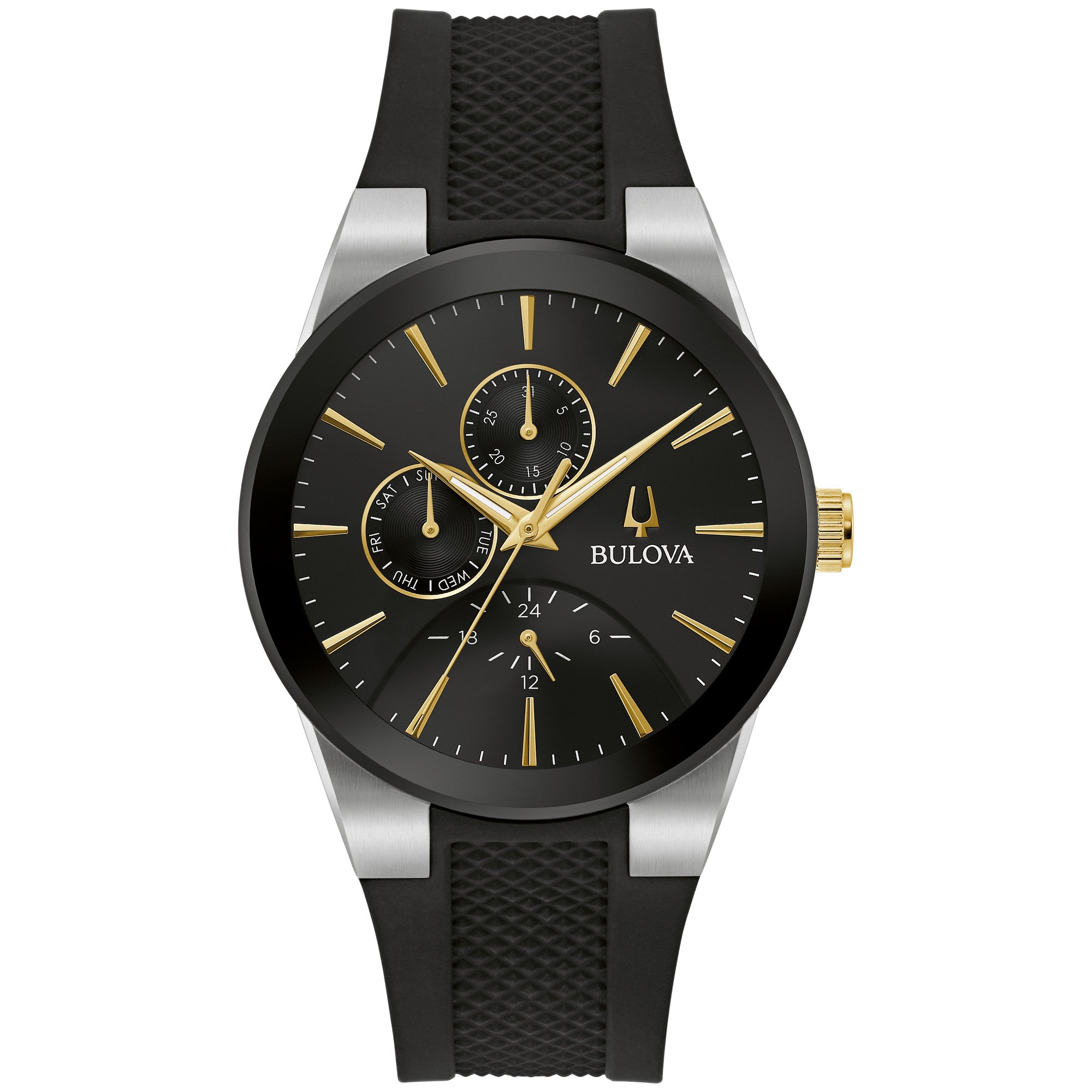 Montre Bulova Millennia 98C146, cadran noir, vue de face