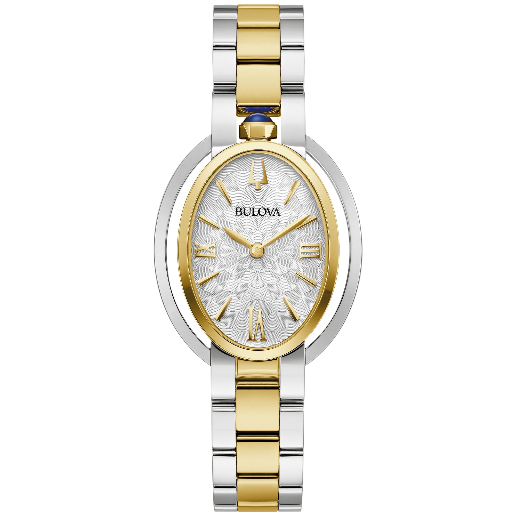 Bulova Rubaiyat 98L320 watch, silver dial, front view