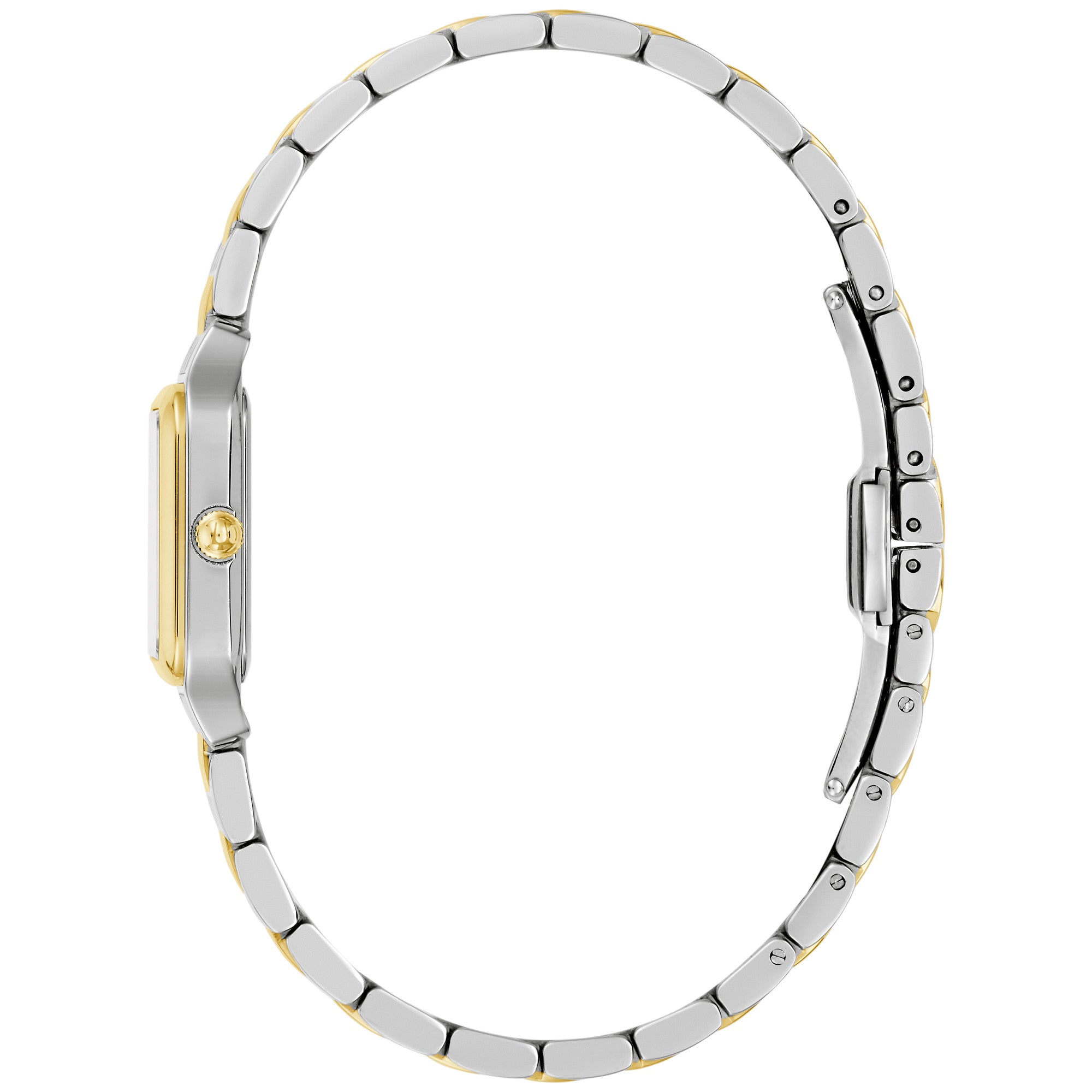 Montre Bulova Sutton 98L330, cadran argent, vue de profil