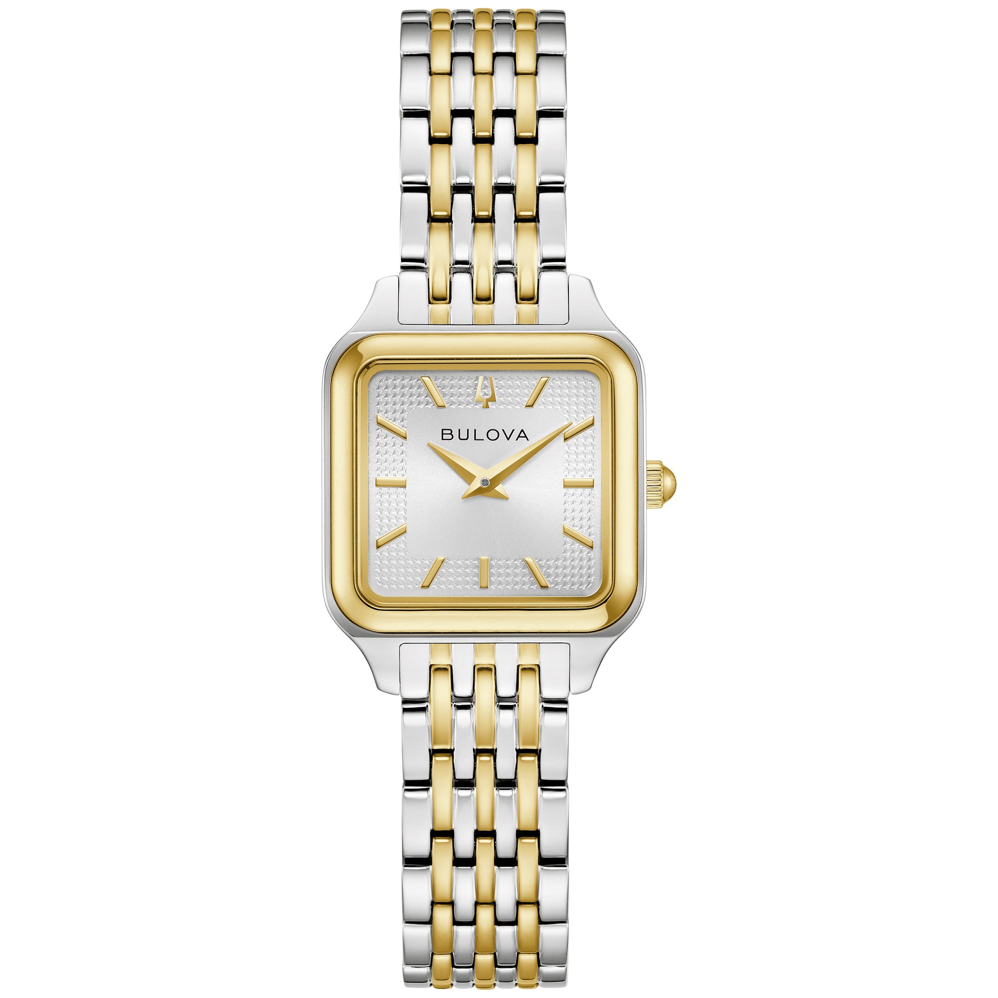 Montre Bulova Sutton 98L330, cadran argent, vue de face