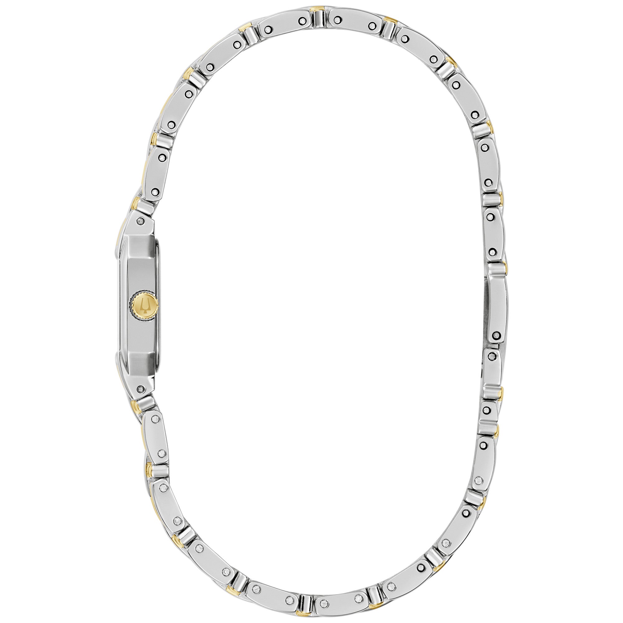 Montre Bulova Goddess of Time Sophia 98P237, cadran argent, vue de profil