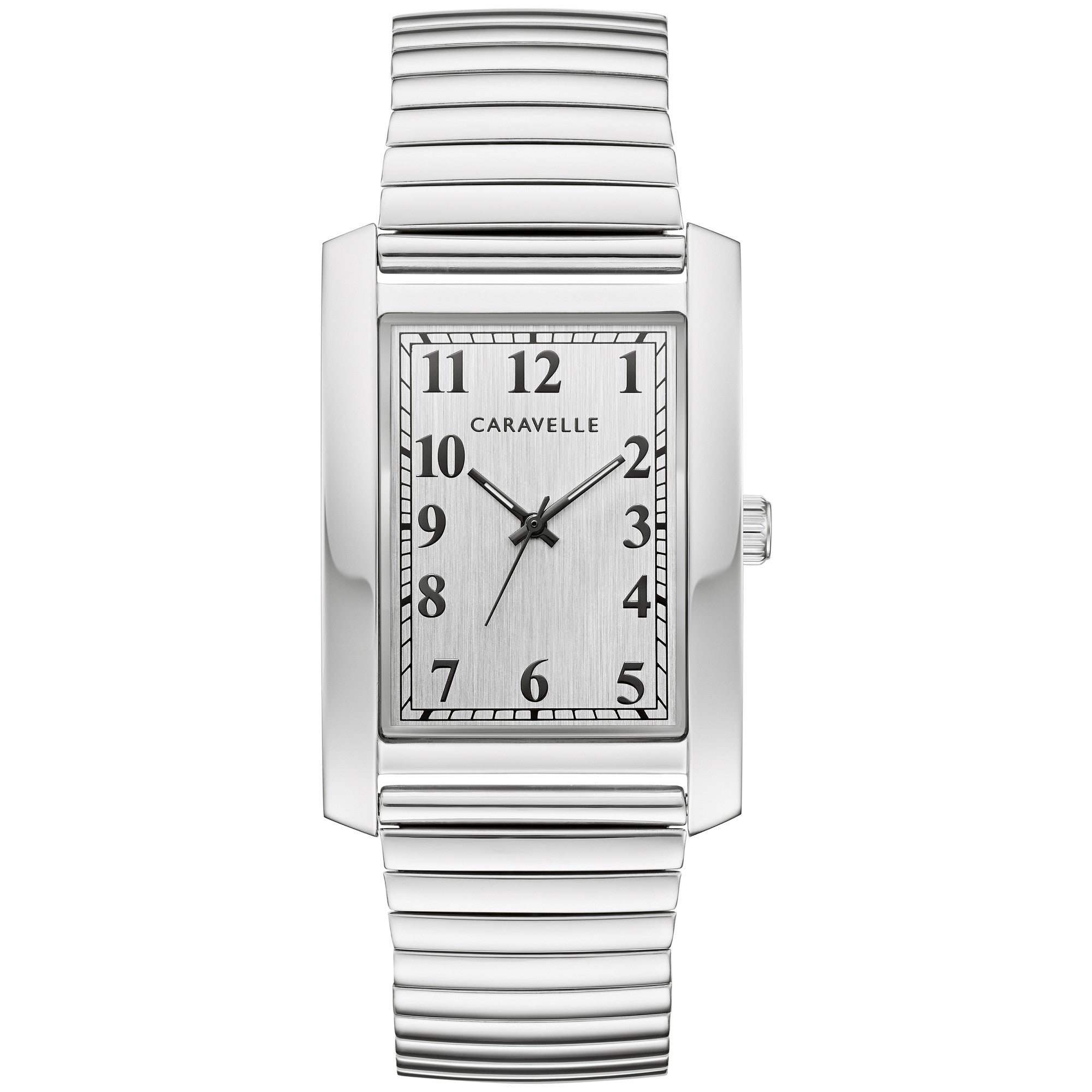 Montre Caravelle Dress 43A157, cadran argent, vue de face