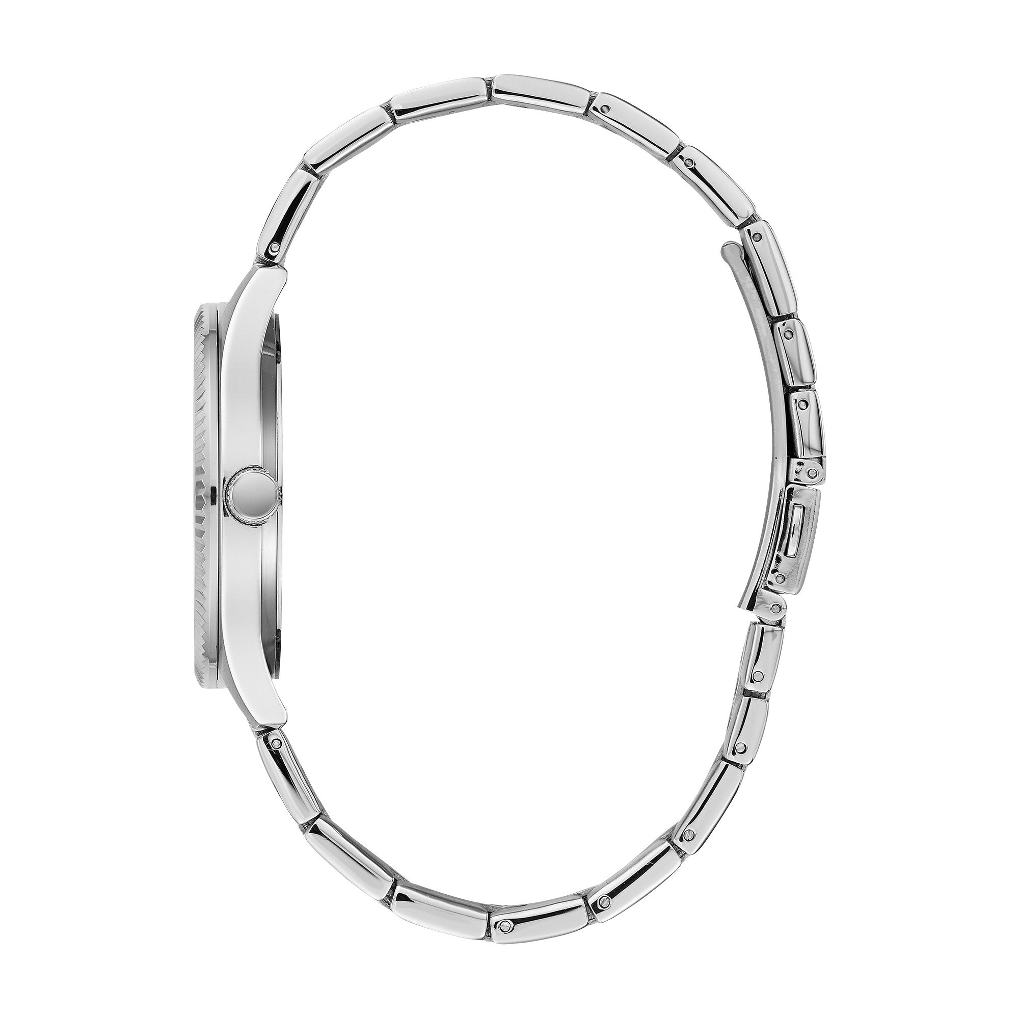Montre Caravelle Dress 43B151, cadran bleu, vue de profil