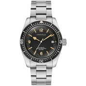 Caravelle Sea Hunter 43B175 watch, black dial, front view