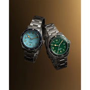 Caravelle Sea Hunter 43B179 watch, green dial, lifestyle
