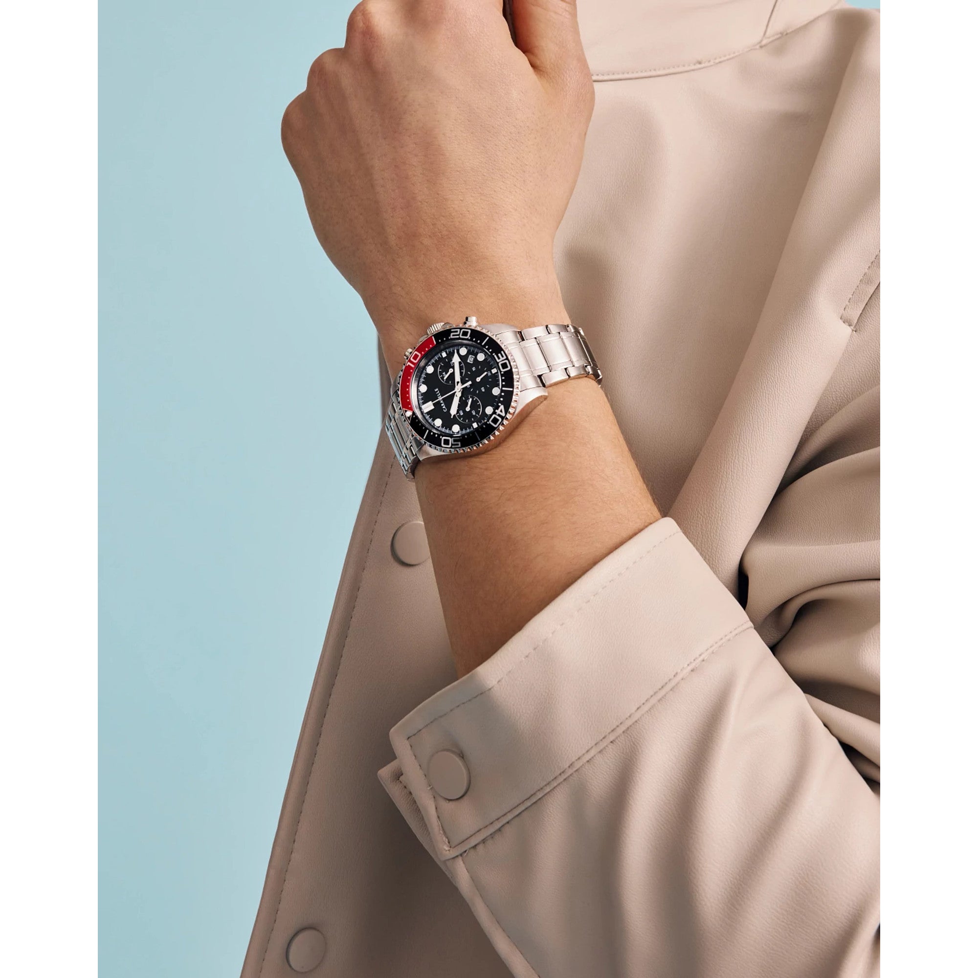 Caravelle Aqualuxx Sport 43B182 watch, black dial, lifestyle