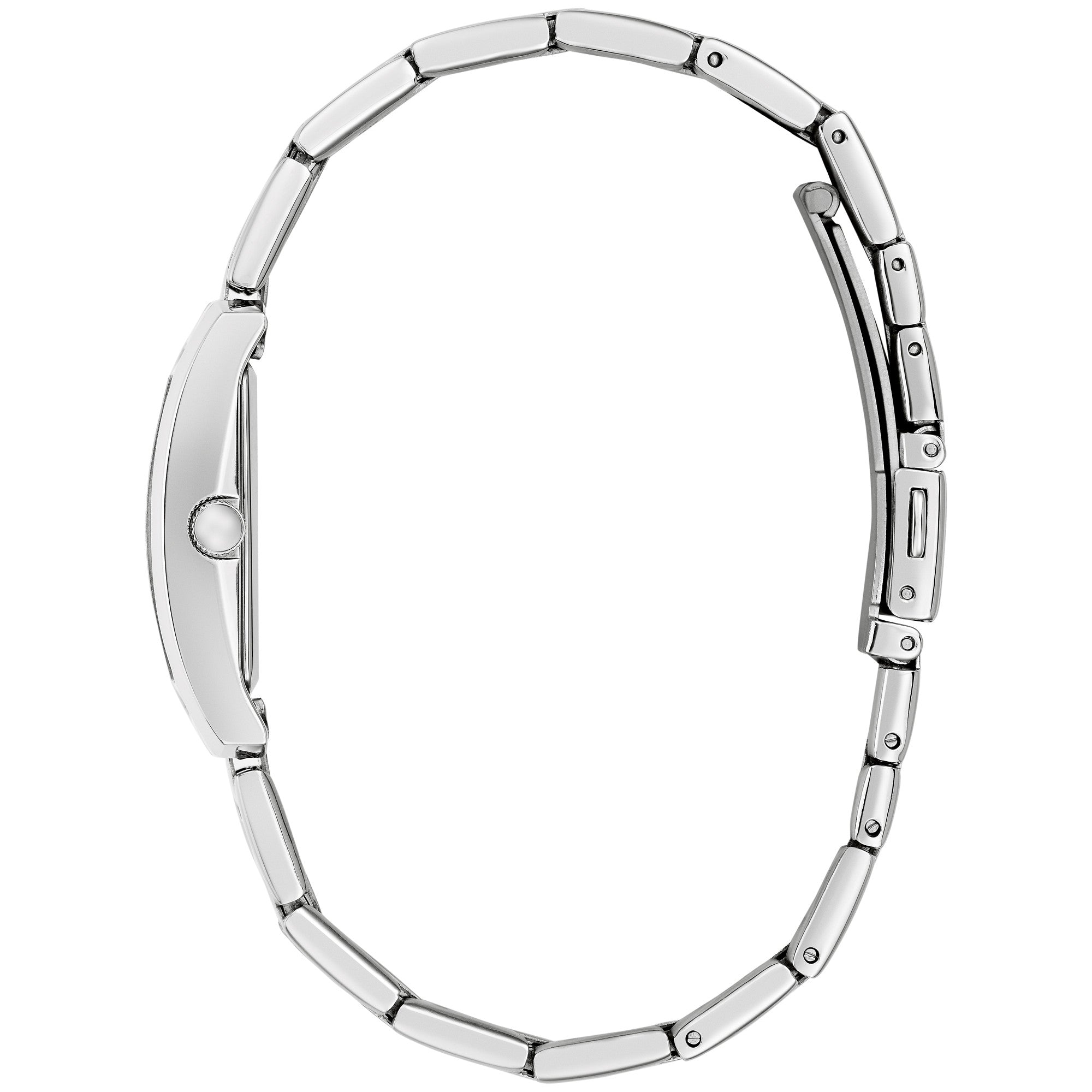 Caravelle Dress 43L224 watch, pink dial, side profile