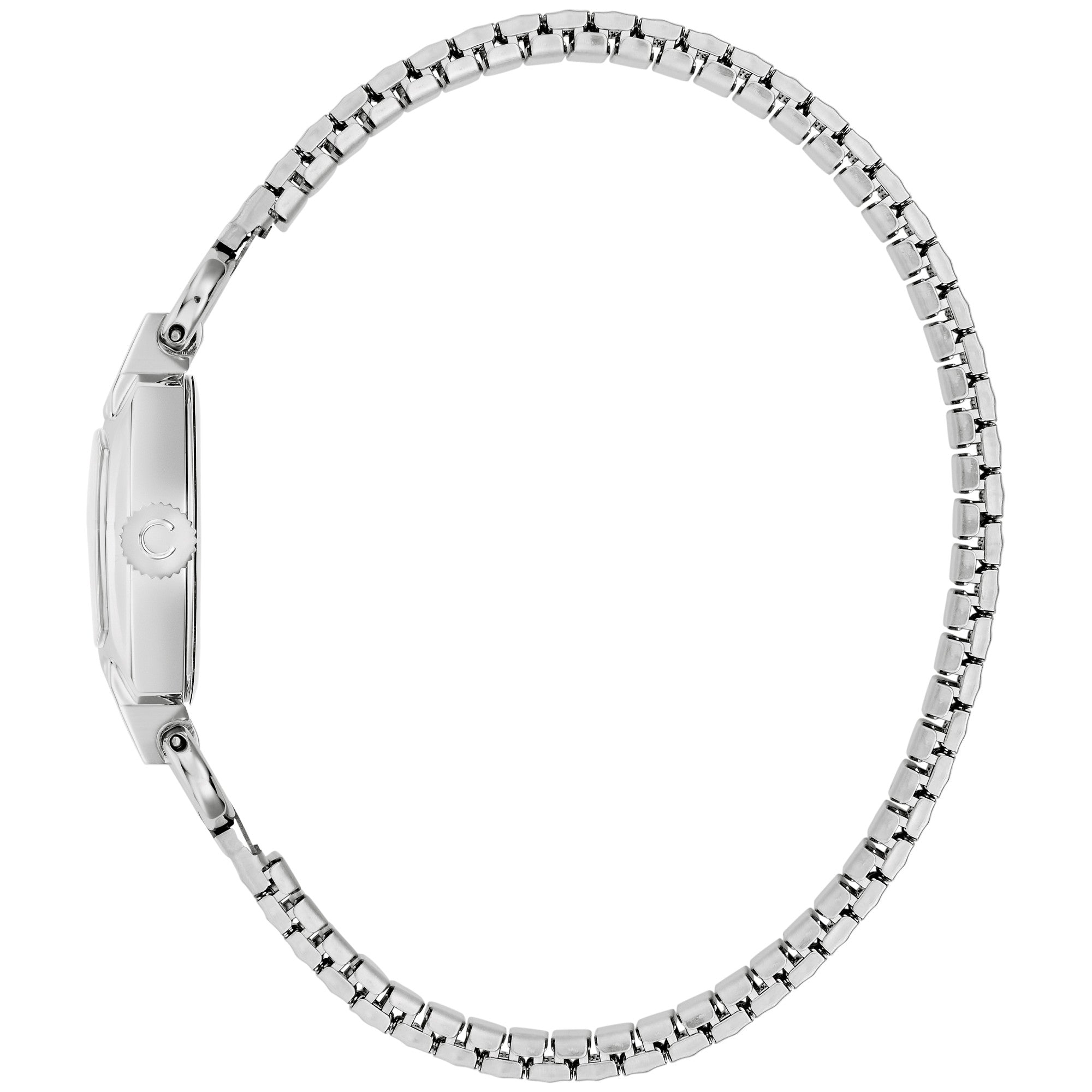 Montre Caravelle Dress 43L225, cadran argent, vue de profil