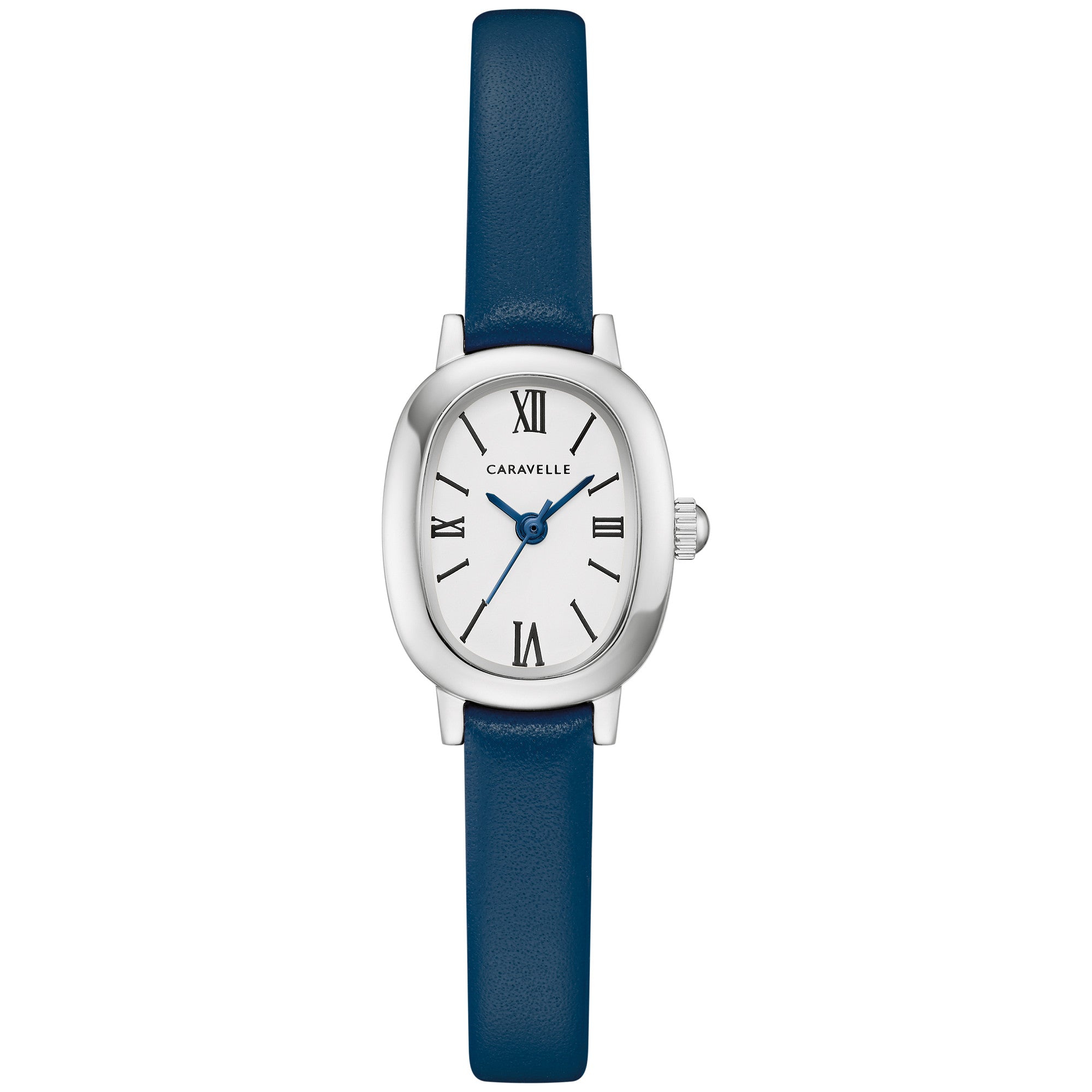 Montre Caravelle Petite Oval 43L227, cadran blanc, vue de face