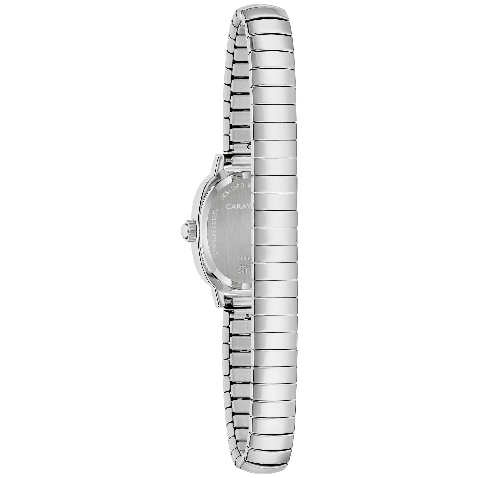 Montre Caravelle Petite Oval 43L230, vue de dos