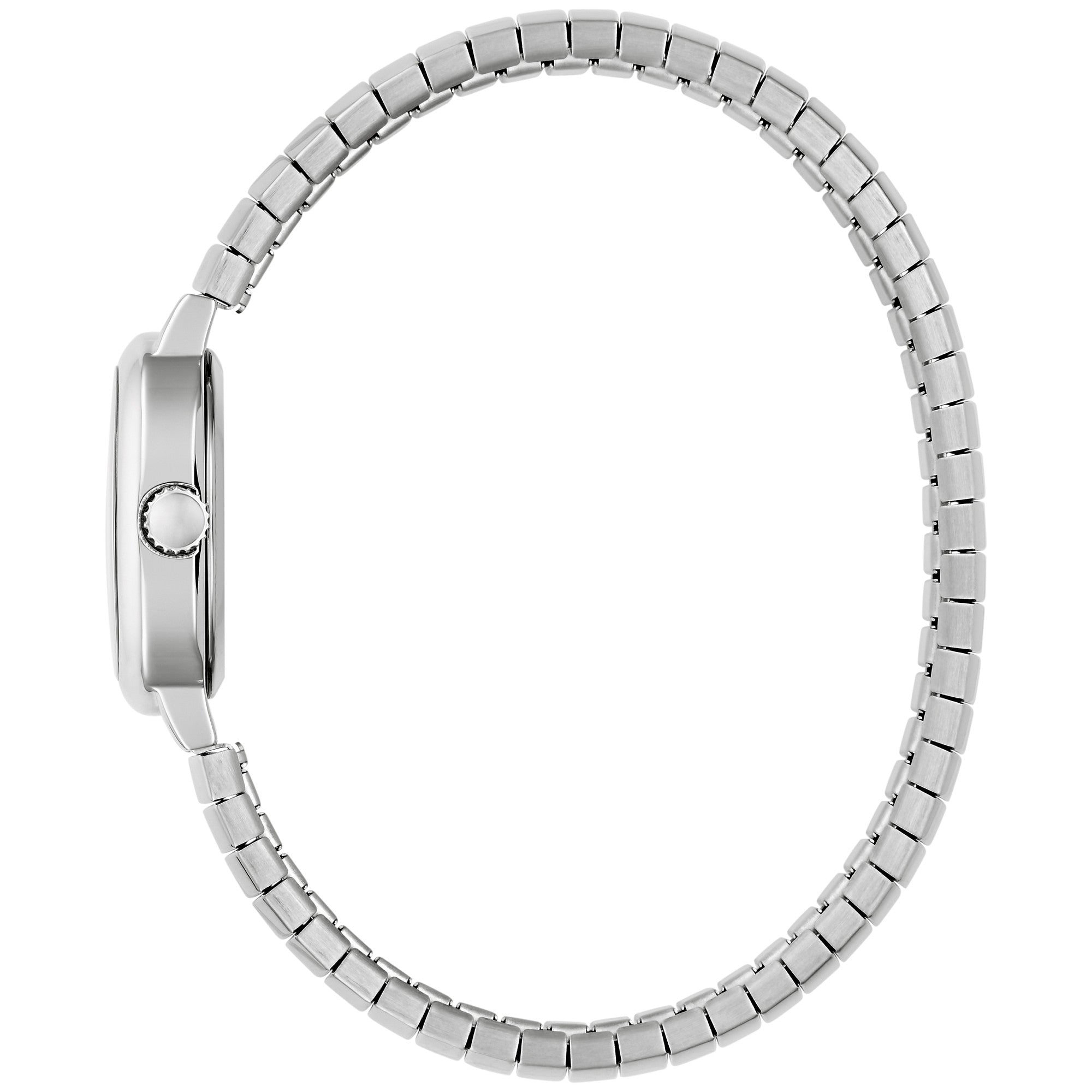 Montre Caravelle Petite Oval 43L230, cadran blanc, vue de profil
