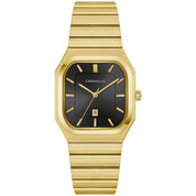 Montre Caravelle Vintage Classic 44B131, cadran noir, vue de face