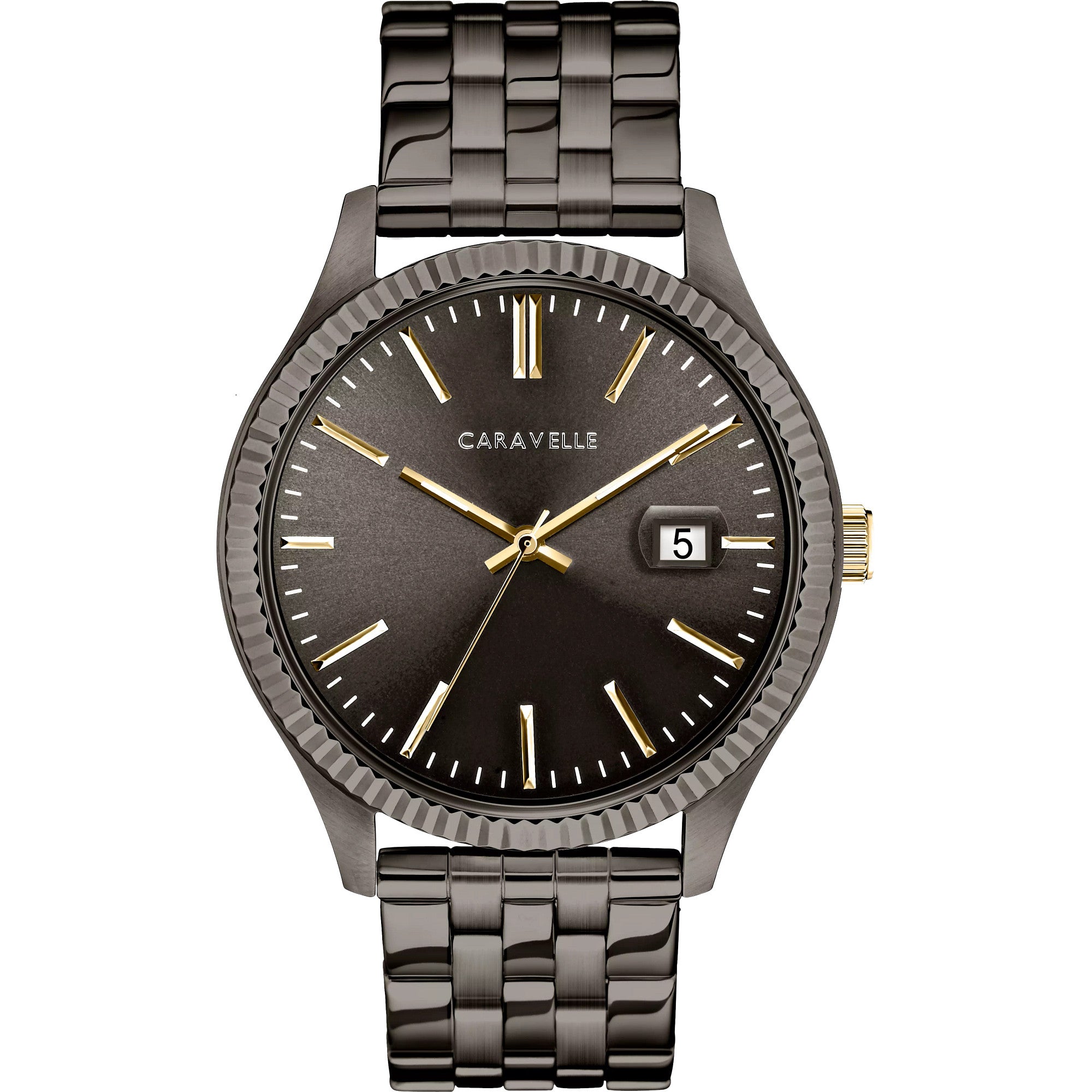 Montre Caravelle Dress 45B149, cadran gris, vue de face