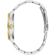 Montre Caravelle Dress 45B162, cadran vert, vue de profil