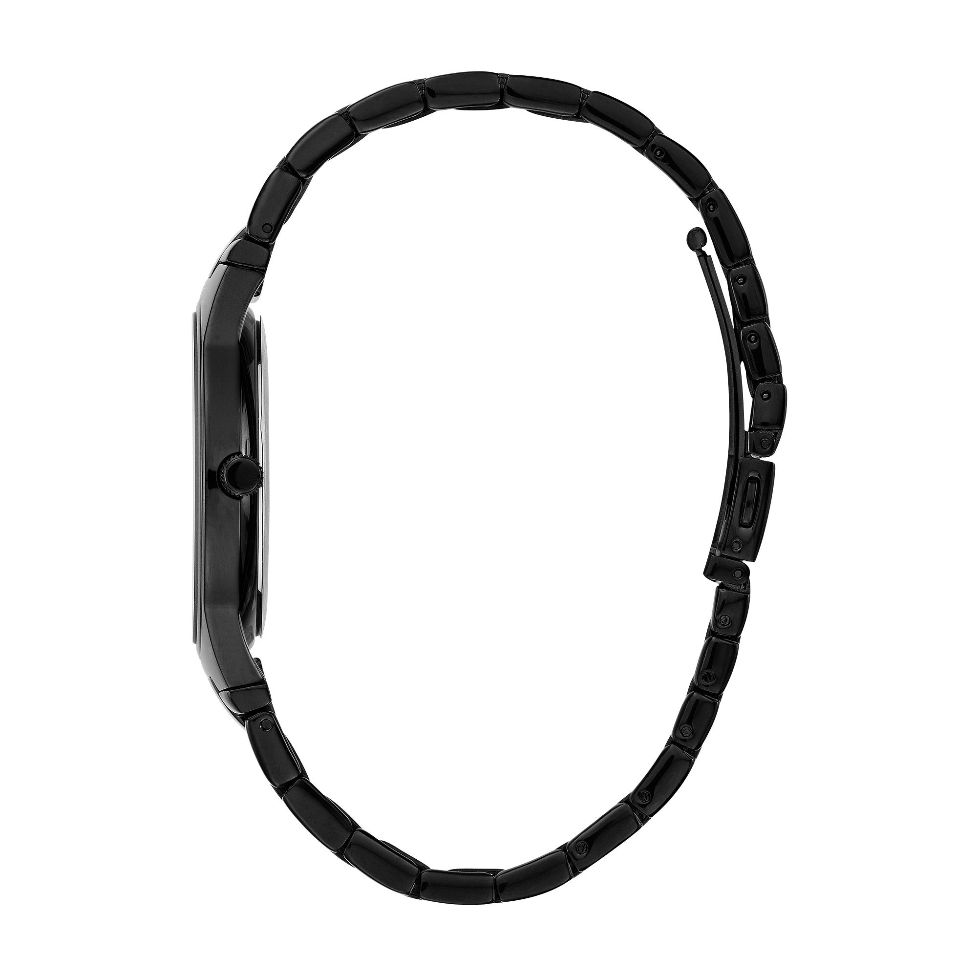 Montre Caravelle Modern 45D108, cadran noir, vue de profil