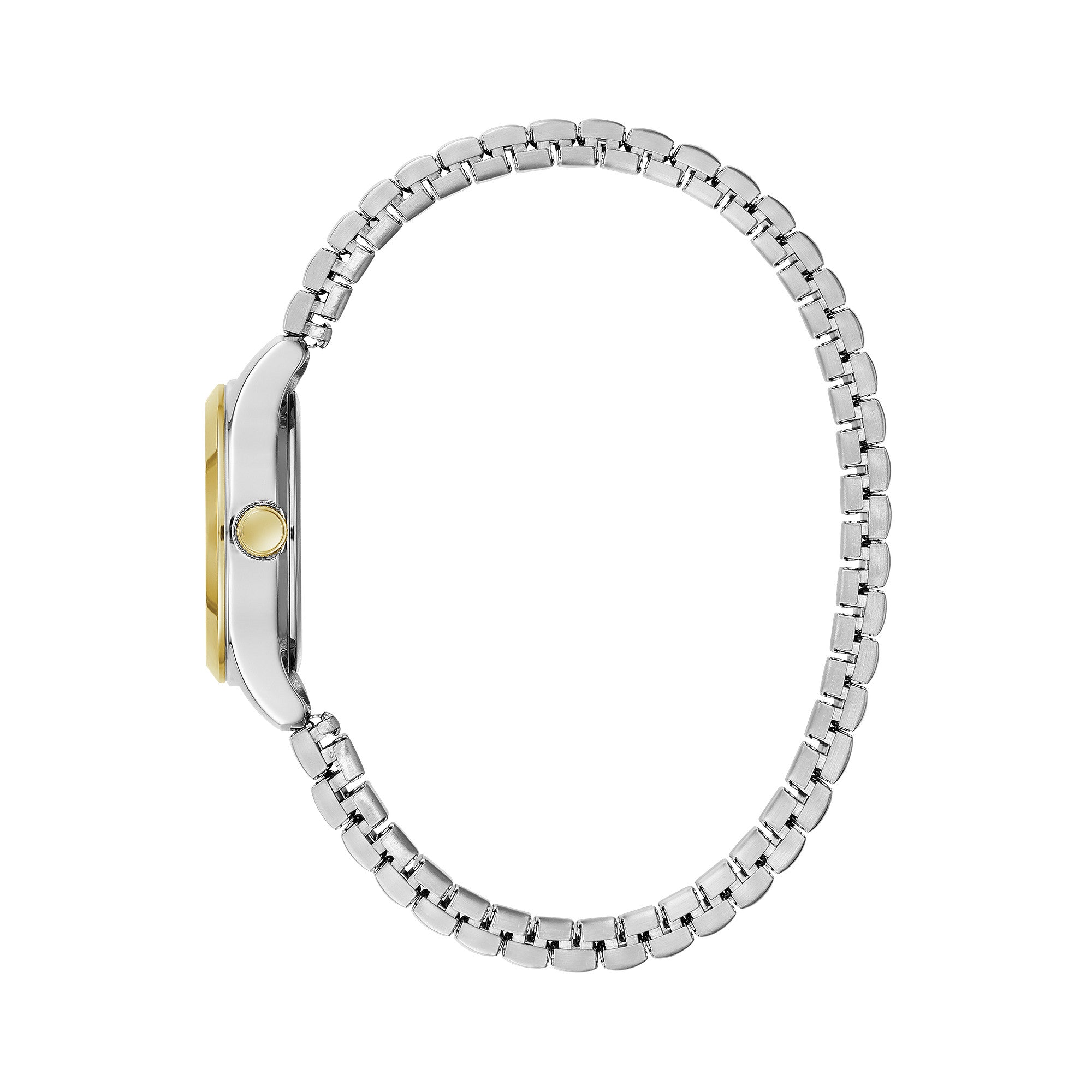 Caravelle Traditional 45L177 watch, silver dial, side profile