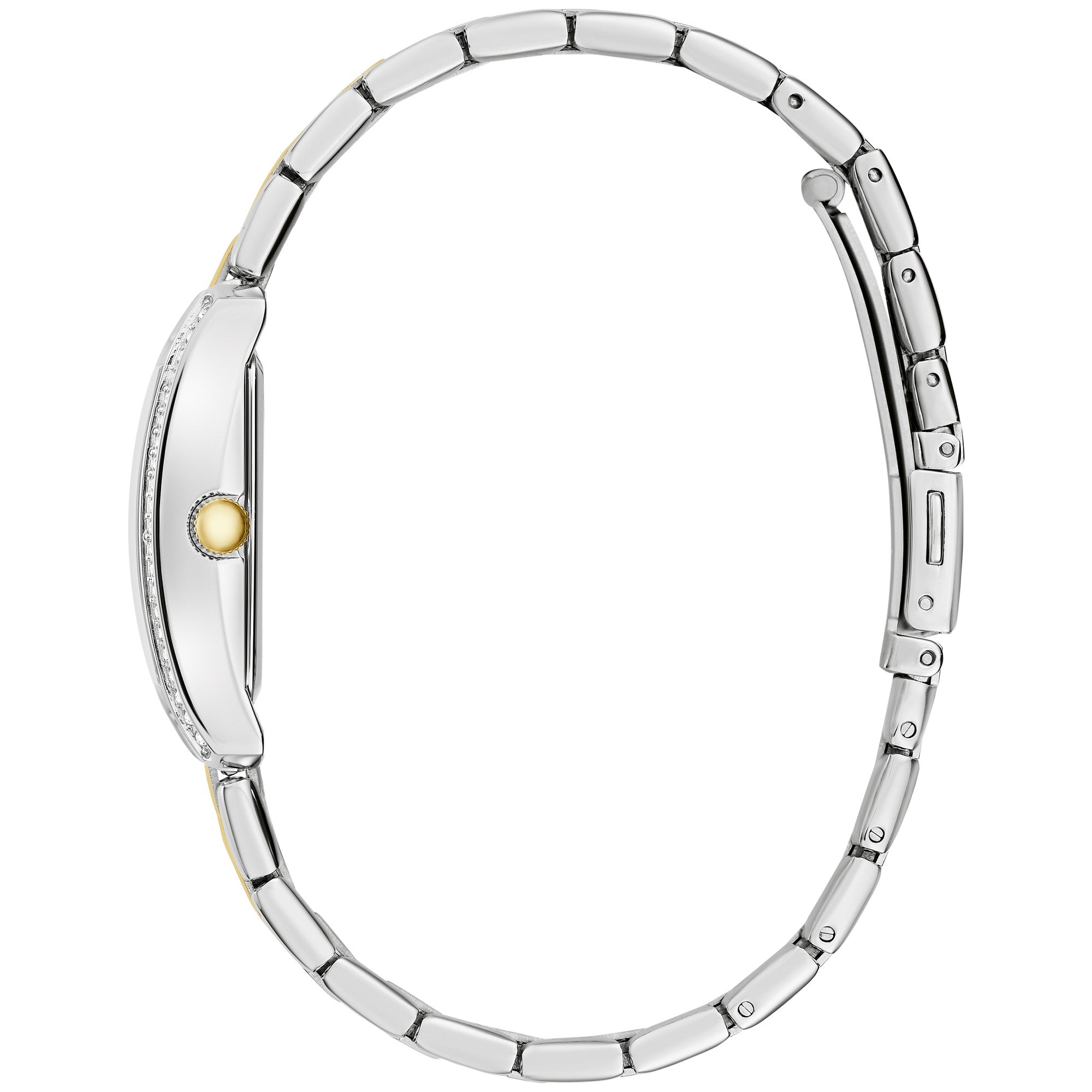 Montre Caravelle Dress 45L191, cadran argent, vue de profil